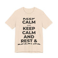 KEEP CALM AND REST & RECOVER T-Shirt (Soft Cream–Heather Mauve)