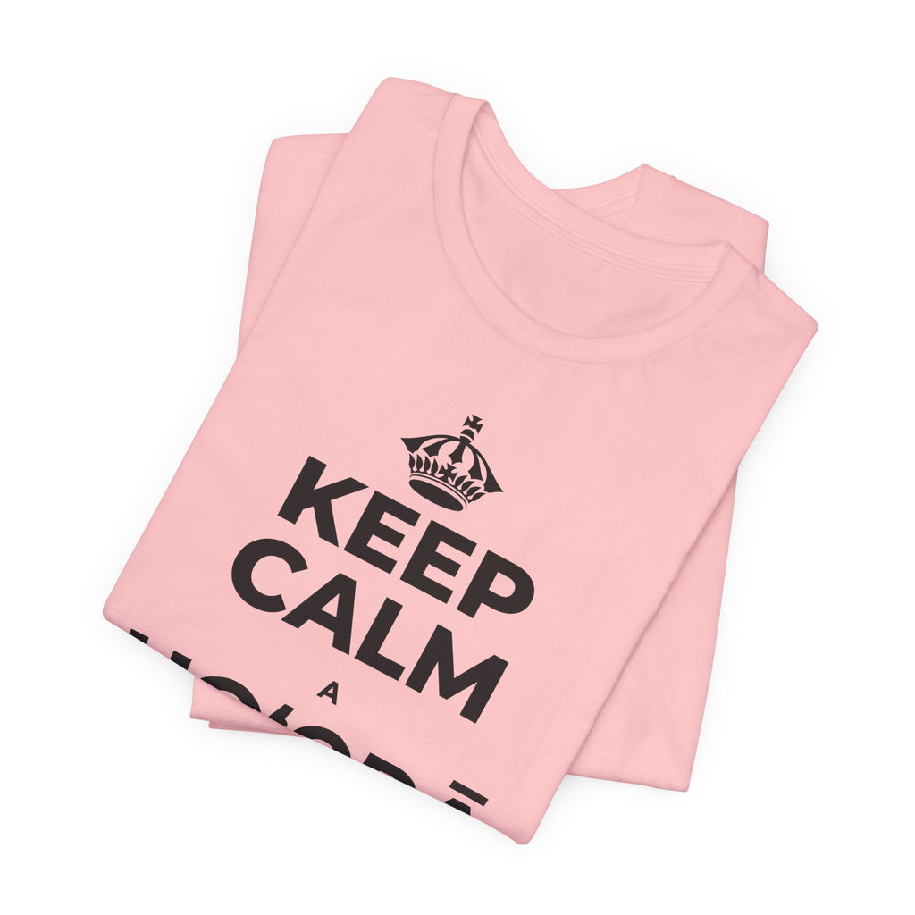KEEP CALM A HOʻOPĀ I KA LANI T-Shirt (White–Asphalt)