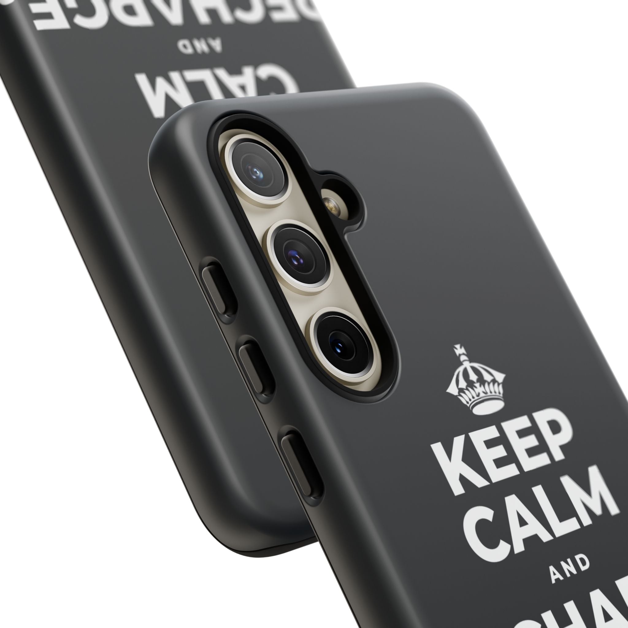 KEEP CALM AND RECHARGE, NO GUILT Phone Case (Dark)