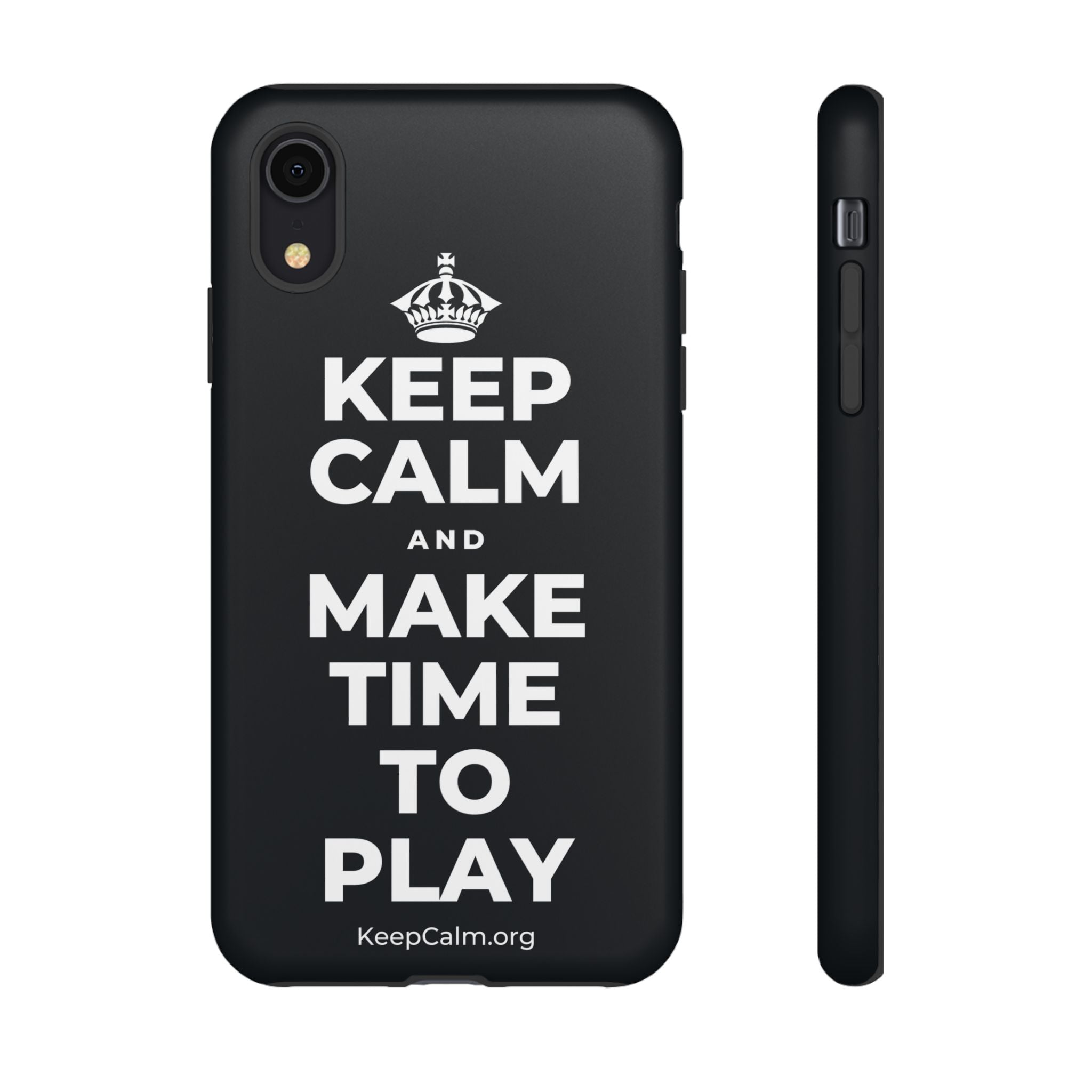 KEEP CALM AND MAKE TIME TO PLAY Phone Case (Dark)