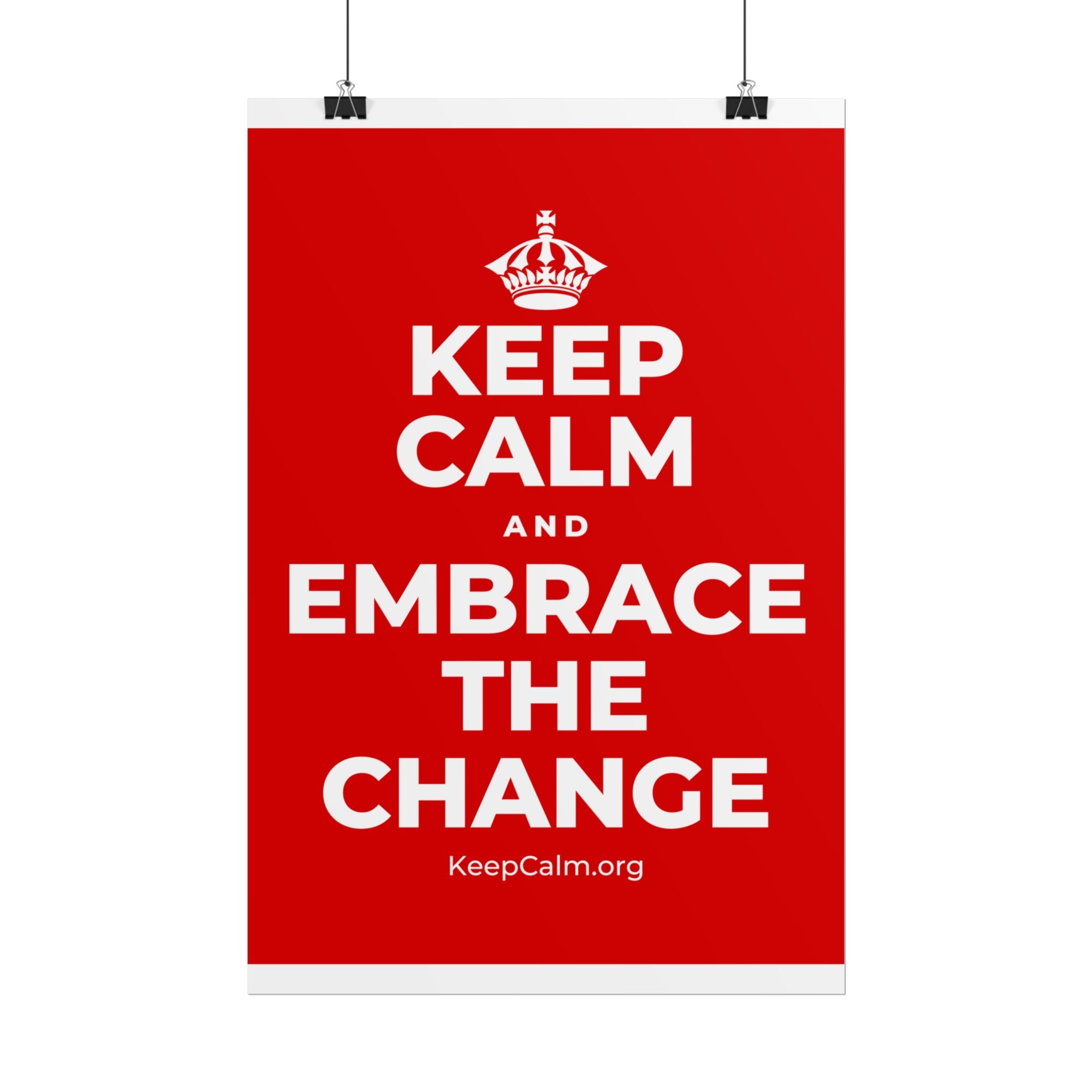 KEEP CALM AND EMBRACE THE CHANGE Poster