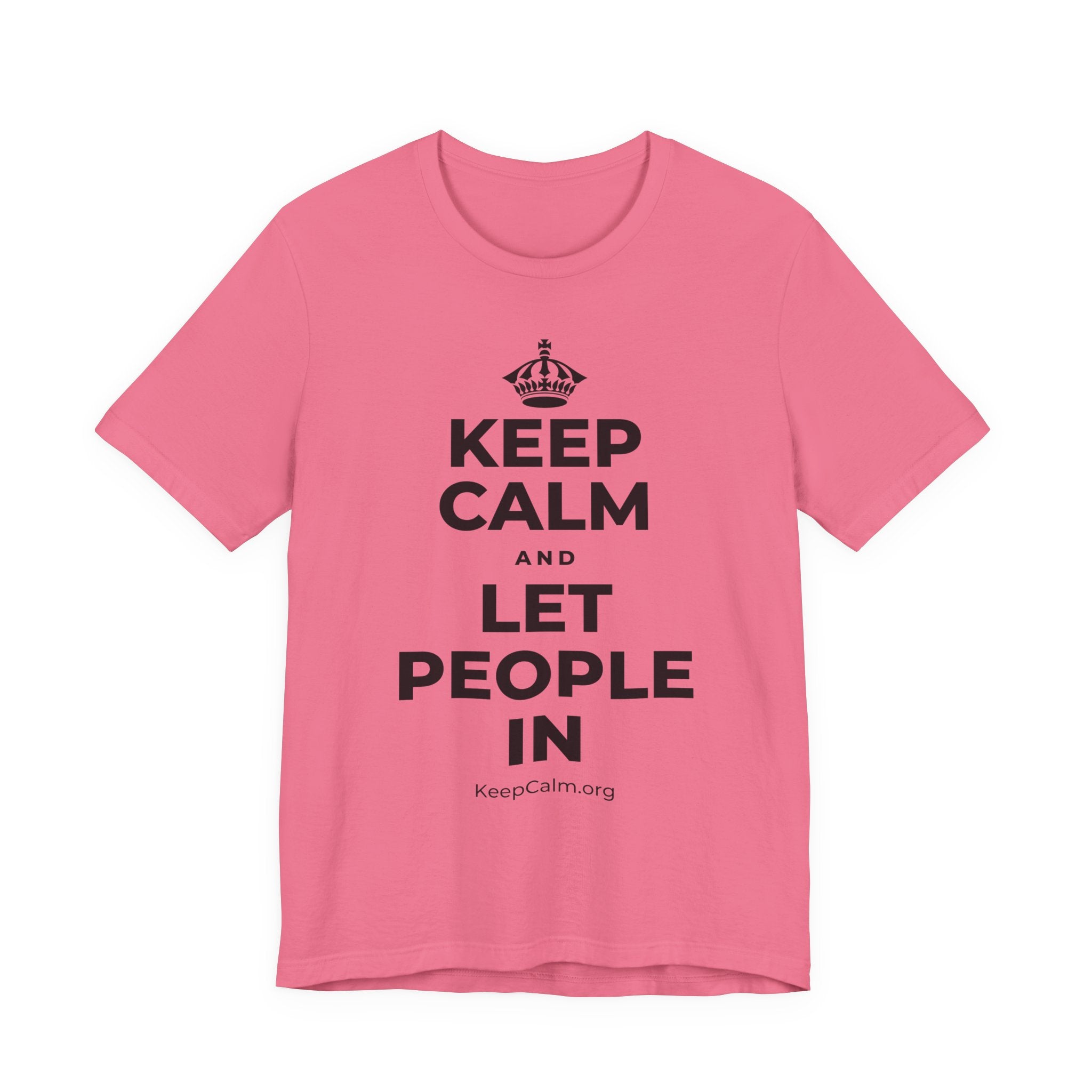 KEEP CALM AND LET PEOPLE IN T-Shirt (Military Green–Autumn)