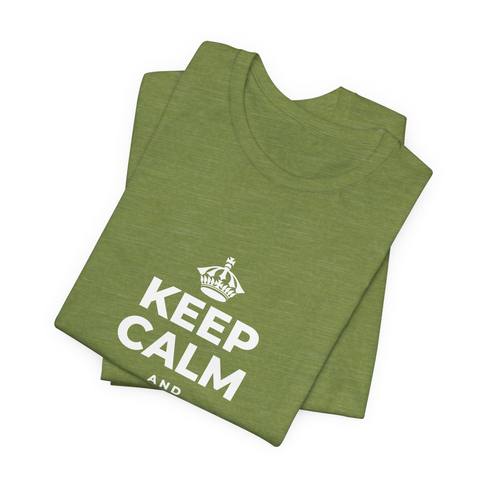 KEEP CALM AND MOVE FORWARD T-Shirt (Baby Blue–Silver)