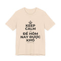 KEEP CALM VÀ ĐỂ HÔM NAY ĐƯỢC KHÓ T-Shirt (Soft Cream–Heather Mauve)