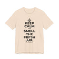KEEP CALM AND SMELL THE FRESH AIR T-Shirt (Soft Cream–Heather Mauve)