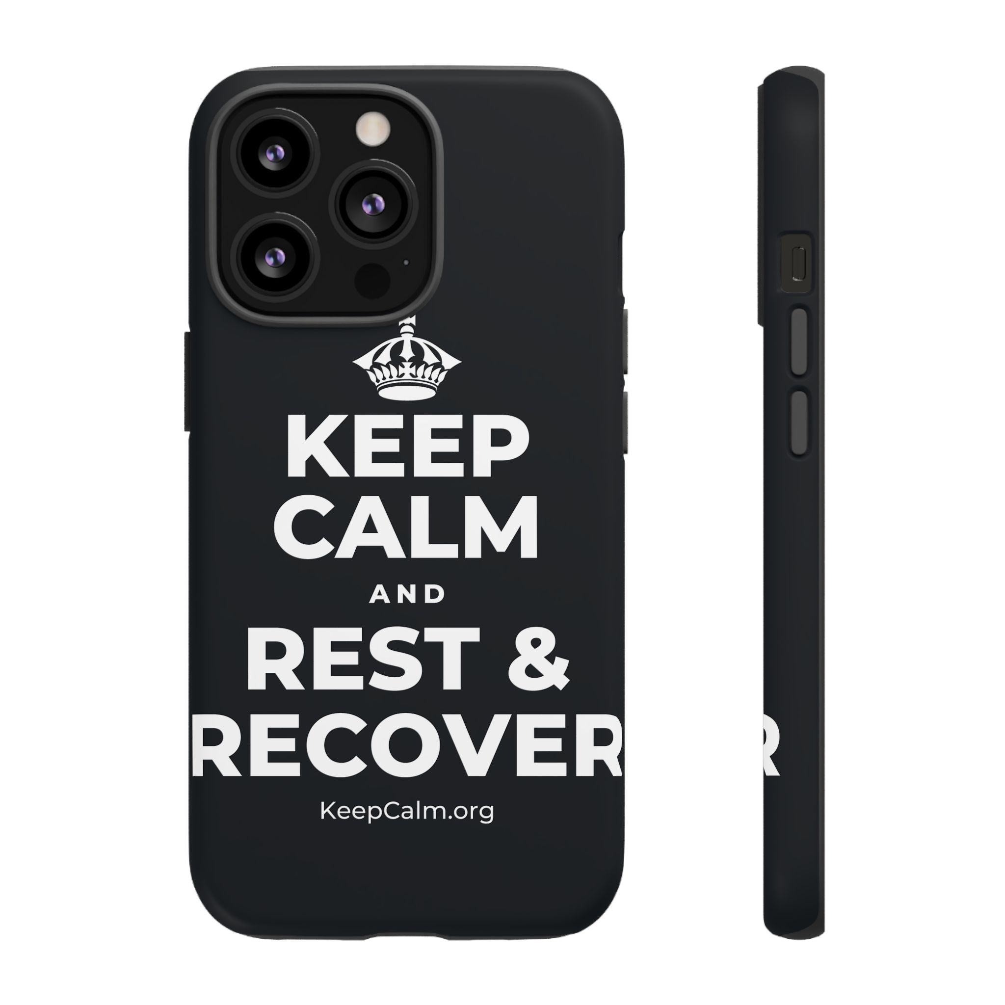 KEEP CALM AND REST & RECOVER Phone Case (Dark)