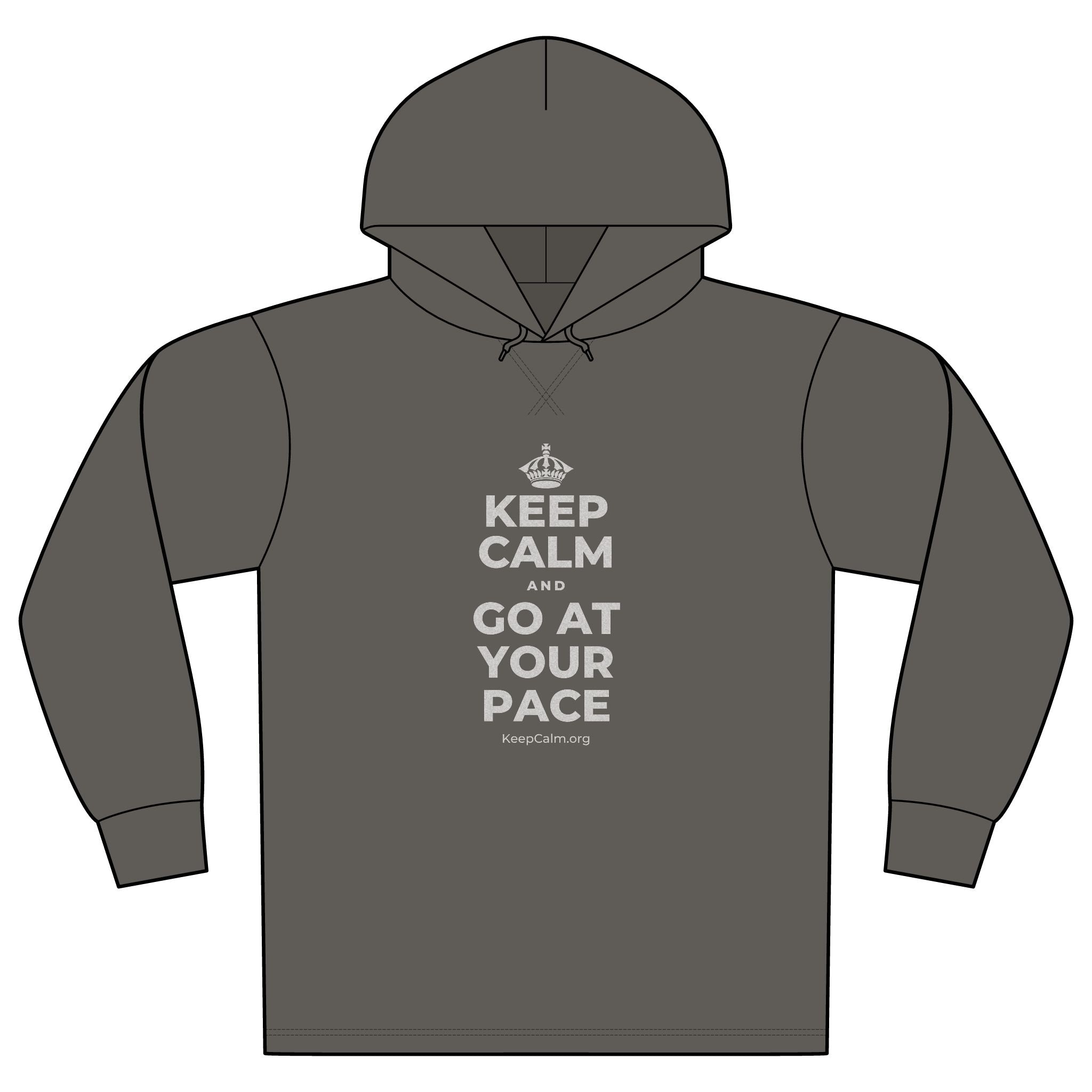 KEEP CALM AND GO AT YOUR PACE Organic Hoodie Tee