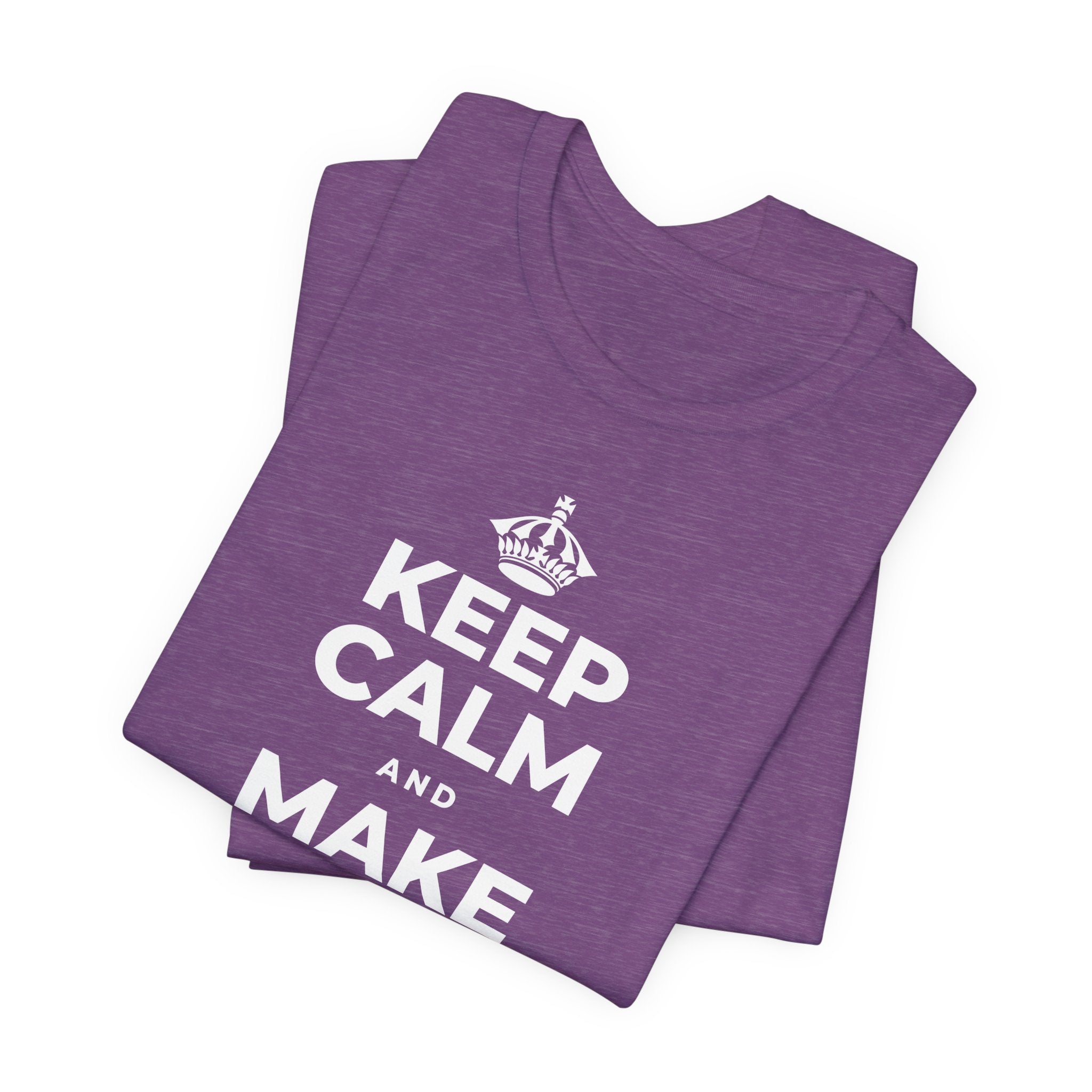 KEEP CALM AND MAKE SPACE TO BREATHE T-Shirt (Baby Blue–Silver)