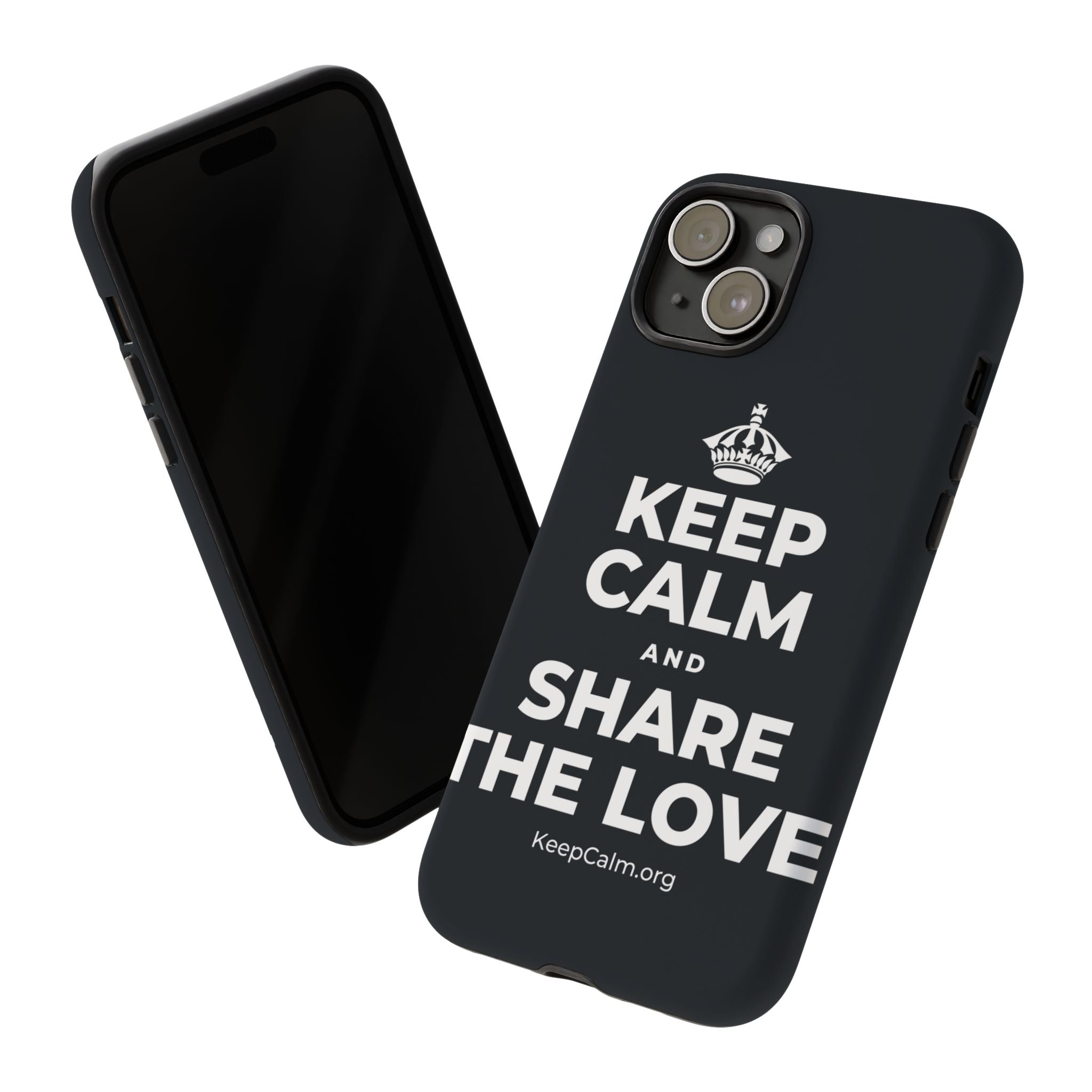 KEEP CALM AND SHARE THE LOVE Phone Case (Dark)