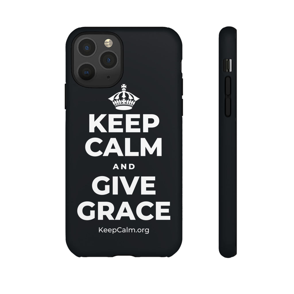 KEEP CALM AND GIVE GRACE Phone Case (Dark)