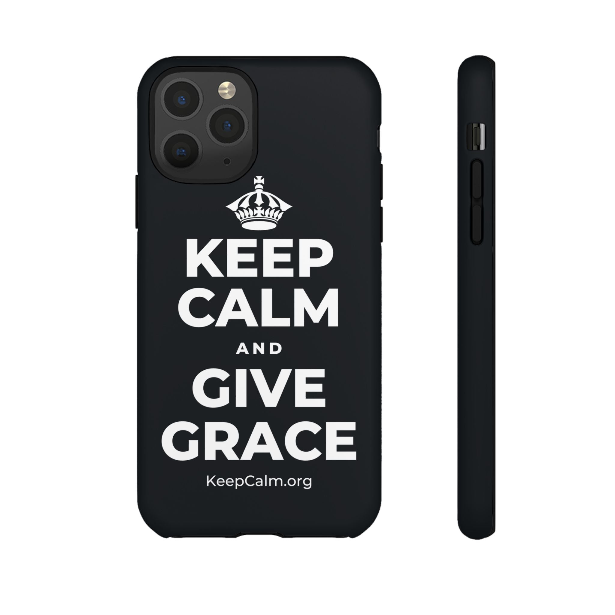 KEEP CALM AND GIVE GRACE Phone Case (Dark)