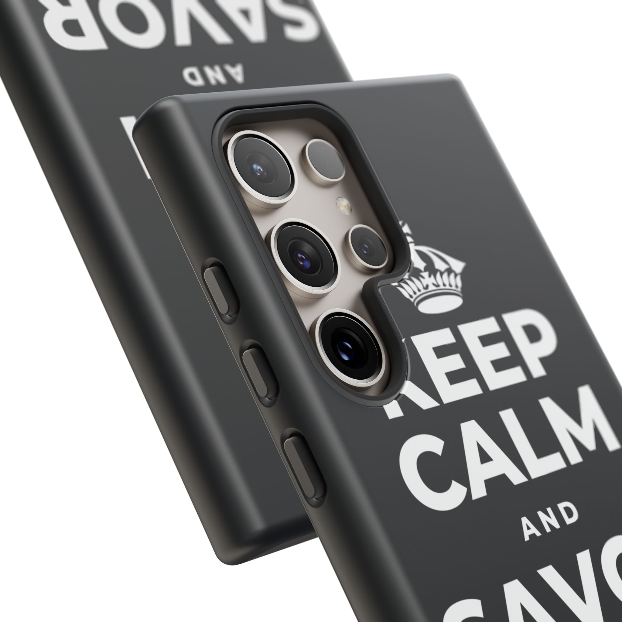 KEEP CALM AND SAVOR THE SIMPLE Phone Case (Dark)