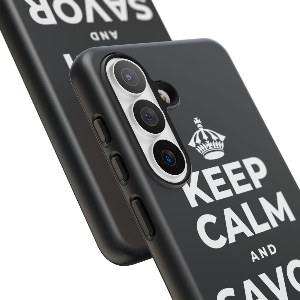 KEEP CALM AND SAVOR THIS MOMENT Phone Case (Dark)