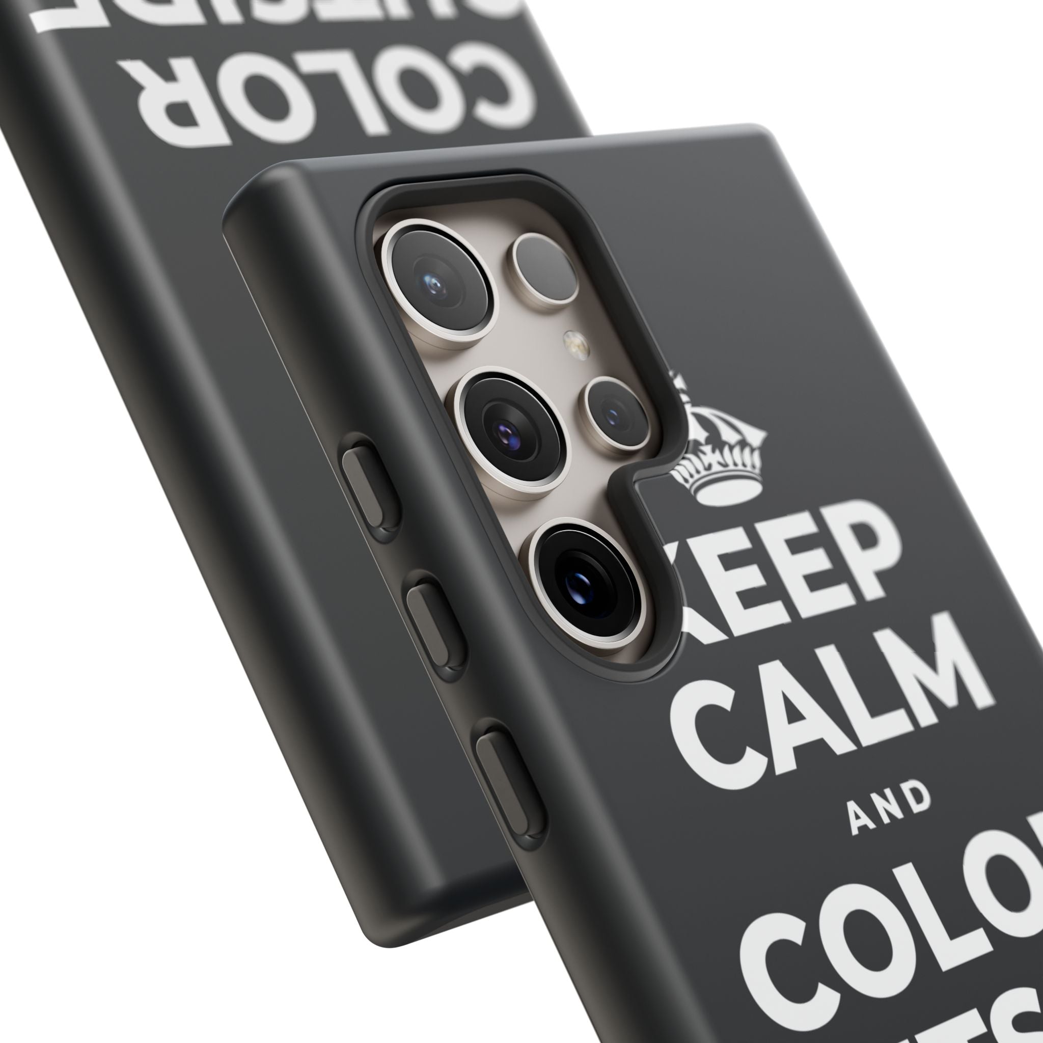 KEEP CALM AND COLOR OUTSIDE THE LINES Phone Case (Dark)