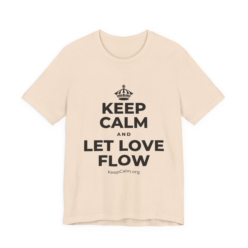 KEEP CALM AND LET LOVE FLOW T-Shirt (Soft Cream–Heather Mauve)