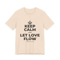 KEEP CALM AND LET LOVE FLOW T-Shirt (Soft Cream–Heather Mauve)