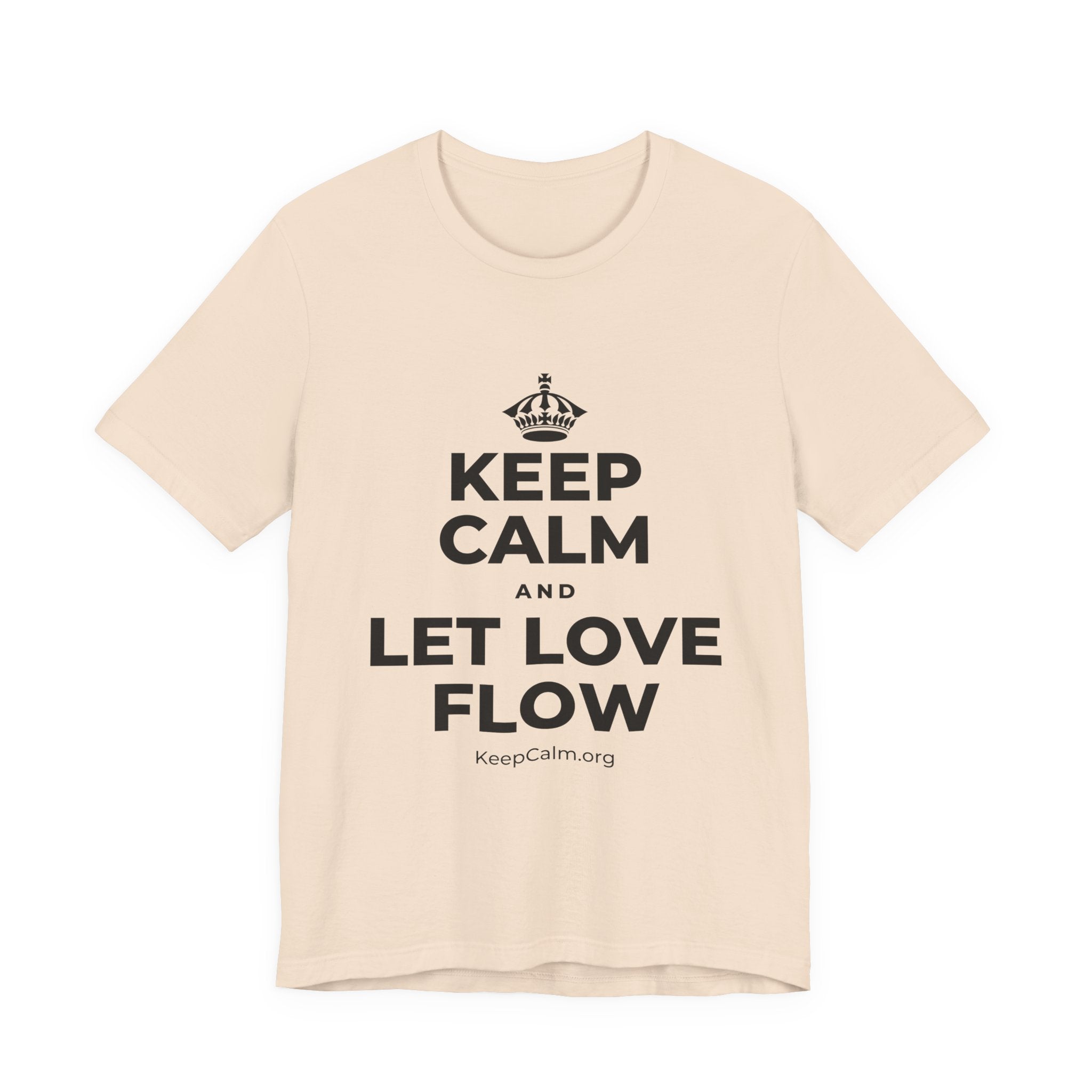 KEEP CALM AND LET LOVE FLOW T-Shirt (Soft Cream–Heather Mauve)