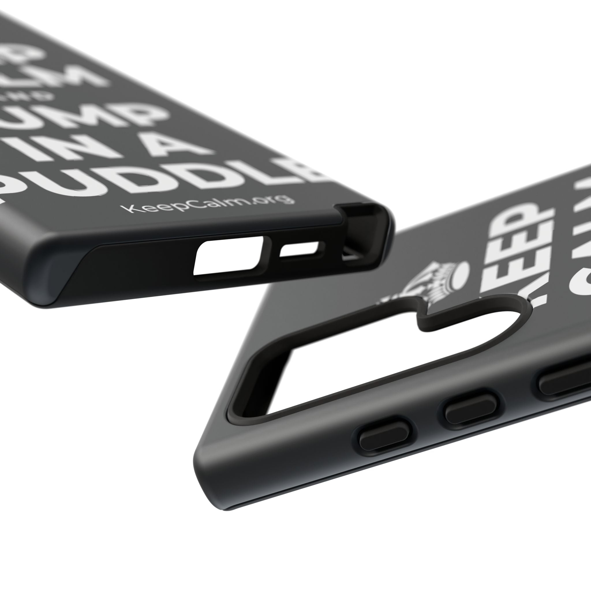 KEEP CALM AND JUMP IN A PUDDLE Phone Case (Dark)