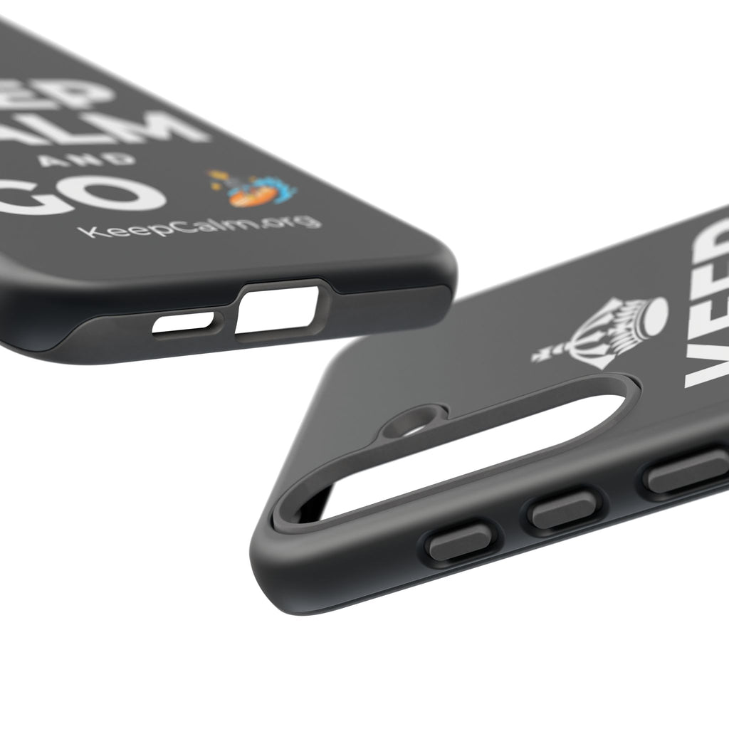 KEEP CALM AND GO 🏄 Phone Case (Dark)
