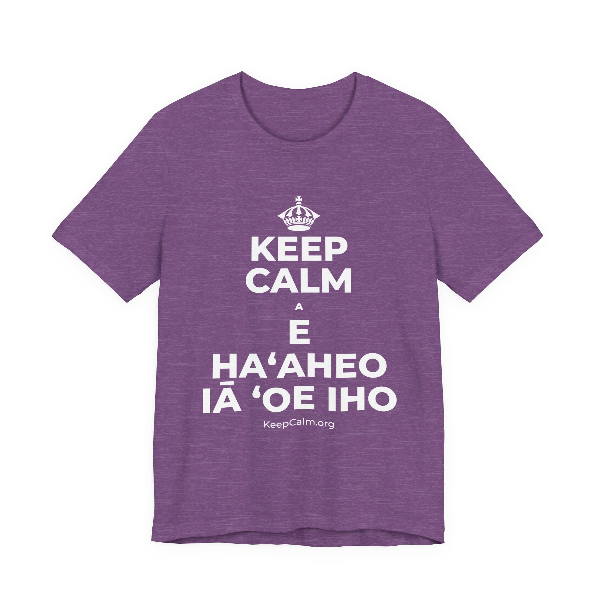 KEEP CALM A E HAʻAHEO IĀ ʻOE IHO T-Shirt (Baby Blue–Silver)