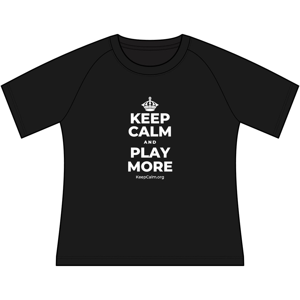 KEEP CALM AND PLAY MORE Women's Raglan Tee