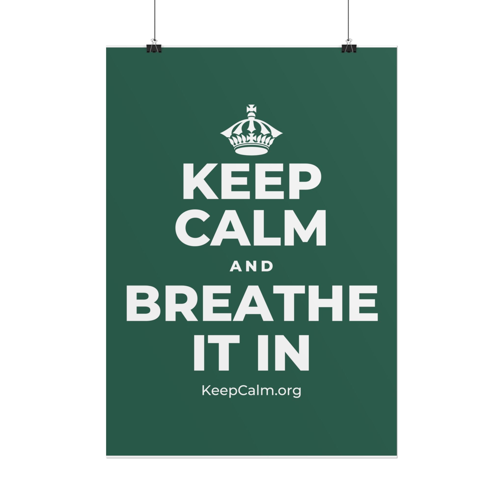KEEP CALM AND BREATHE IT IN Poster