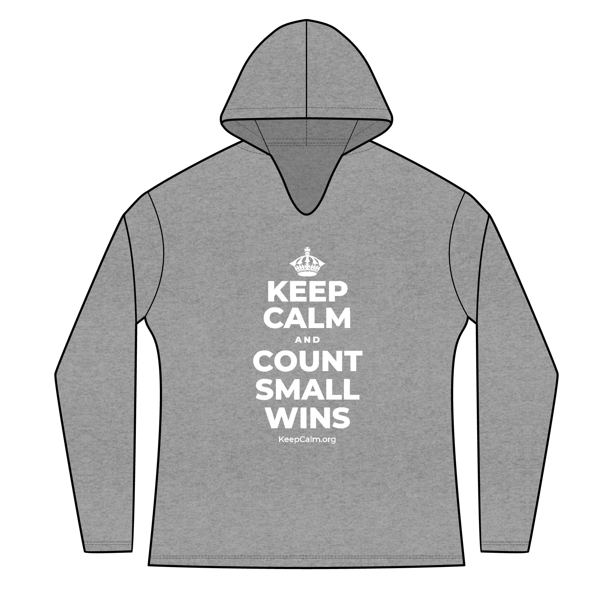 KEEP CALM AND COUNT SMALL WINS Women's Long Sleeve Hoodie