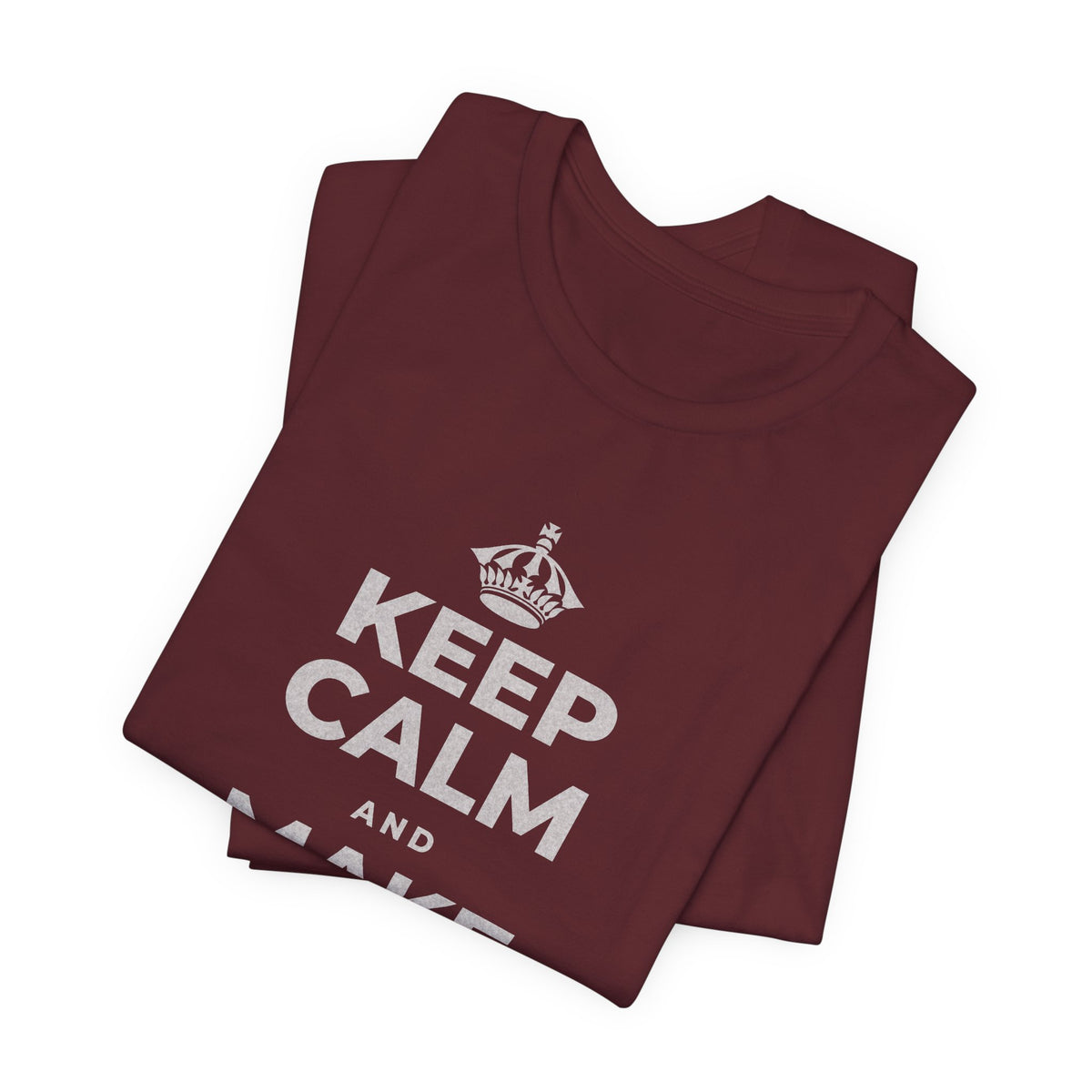 KEEP CALM AND MAKE SPACE TO BREATHE T-Shirt (Baby Blue–Silver)