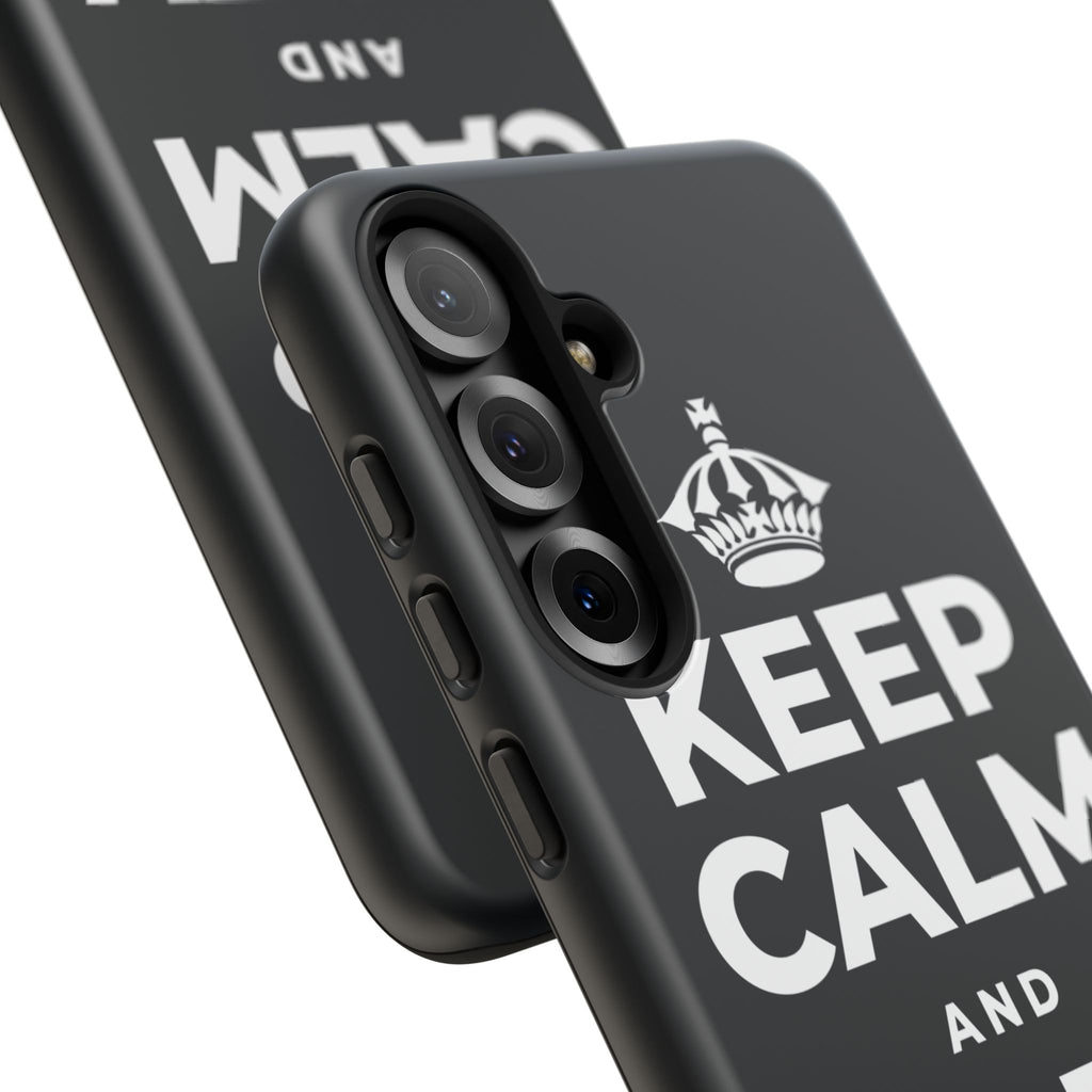 KEEP CALM AND COZY UP Phone Case (Dark)