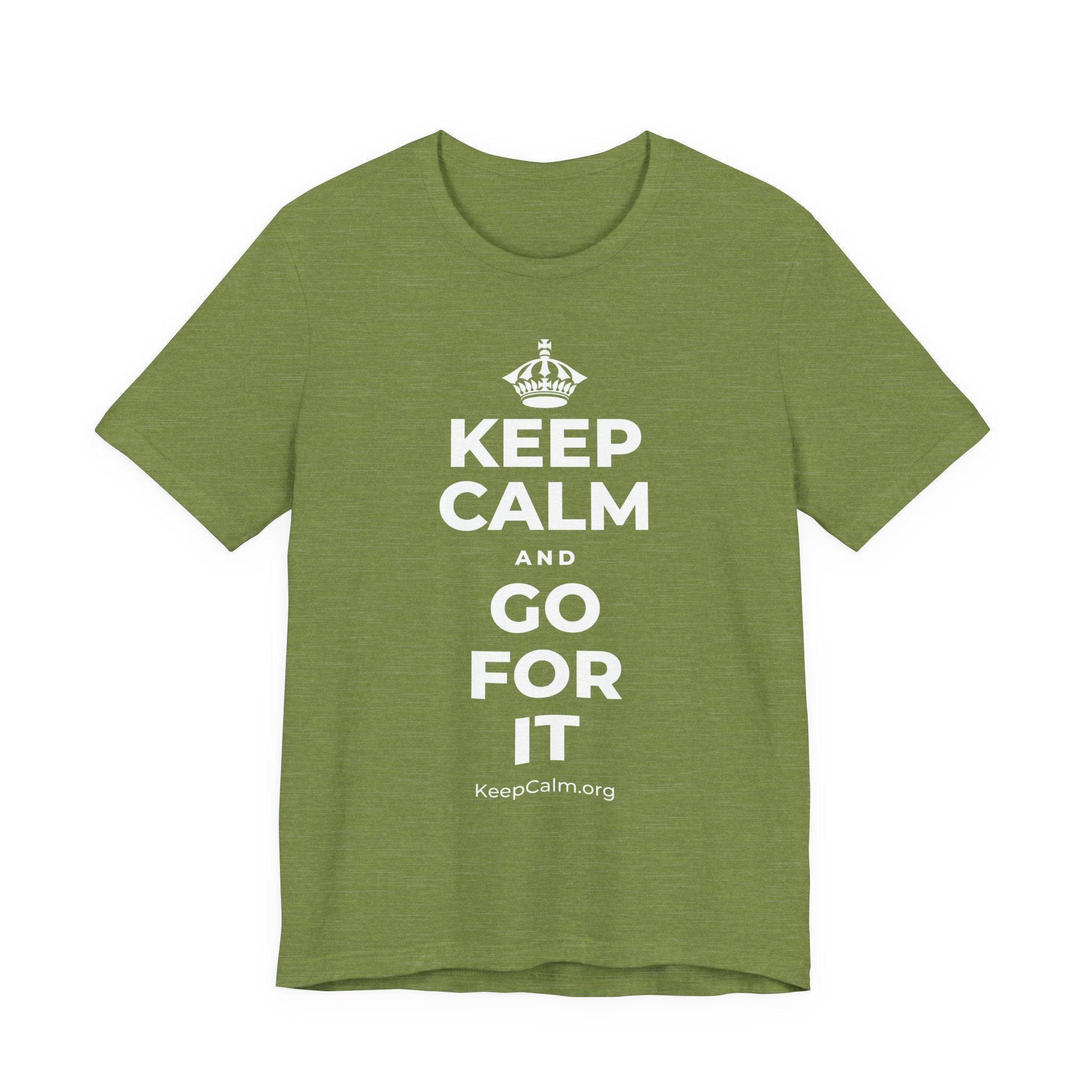 KEEP CALM AND GO FOR IT T-Shirt (Baby Blue–Silver)