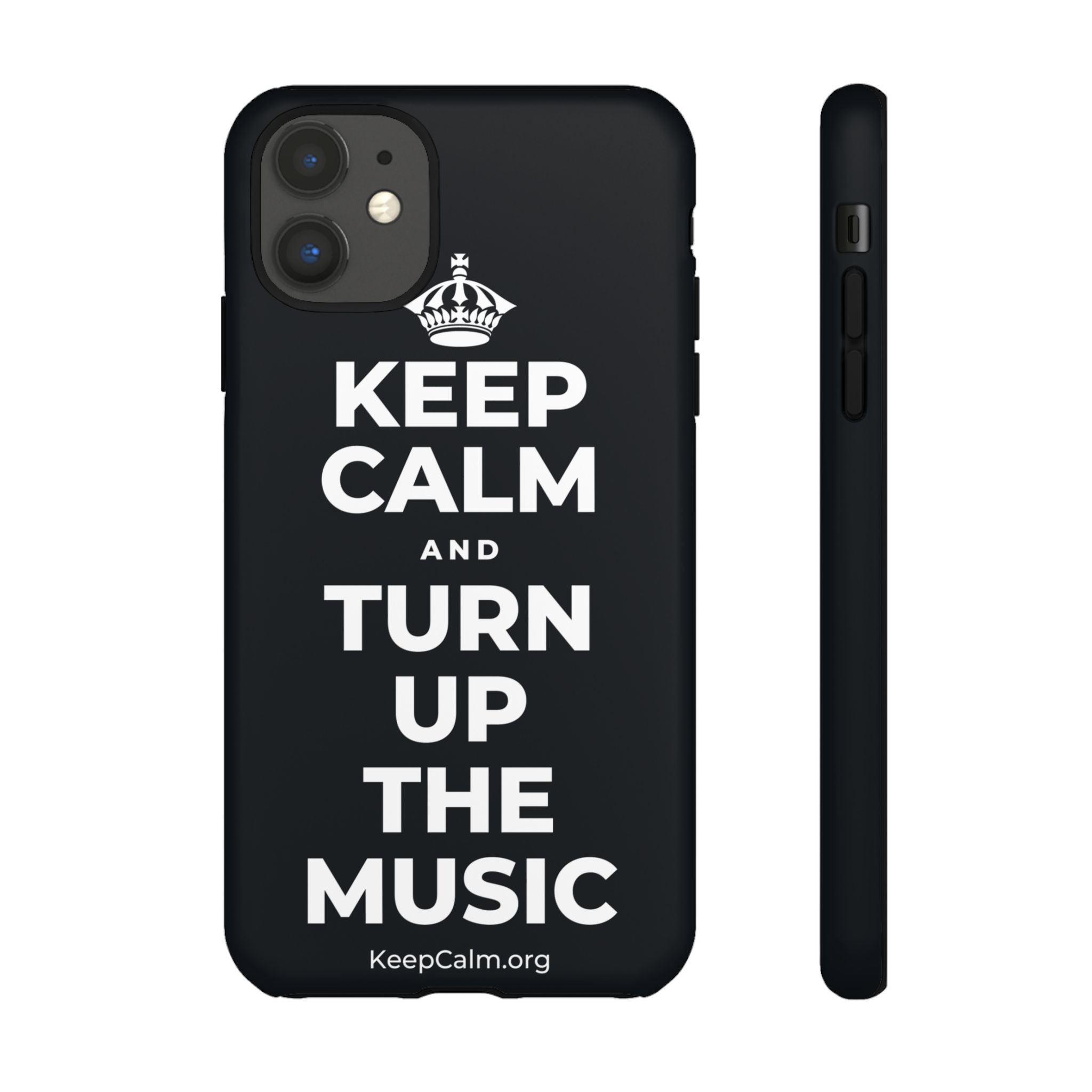 KEEP CALM AND TURN UP THE MUSIC Phone Case (Dark)