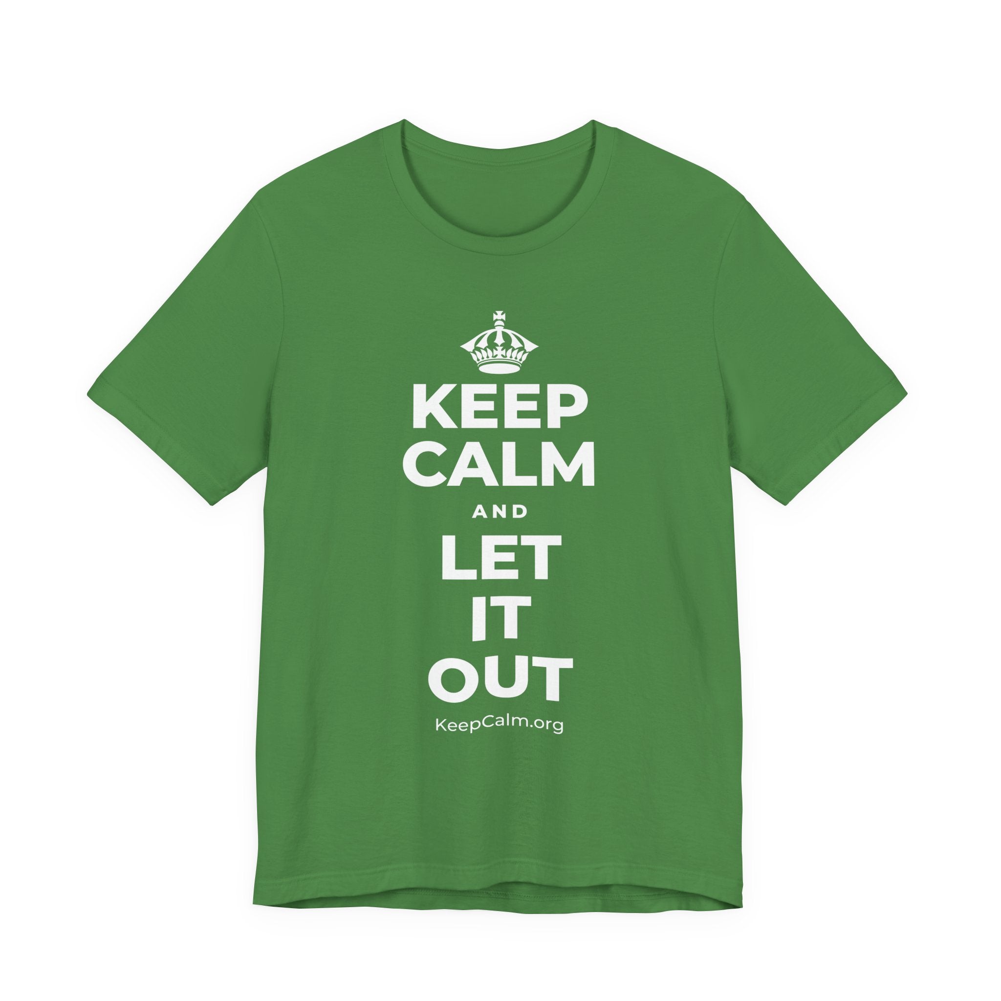 KEEP CALM AND LET IT OUT T-Shirt (Baby Blue–Silver)
