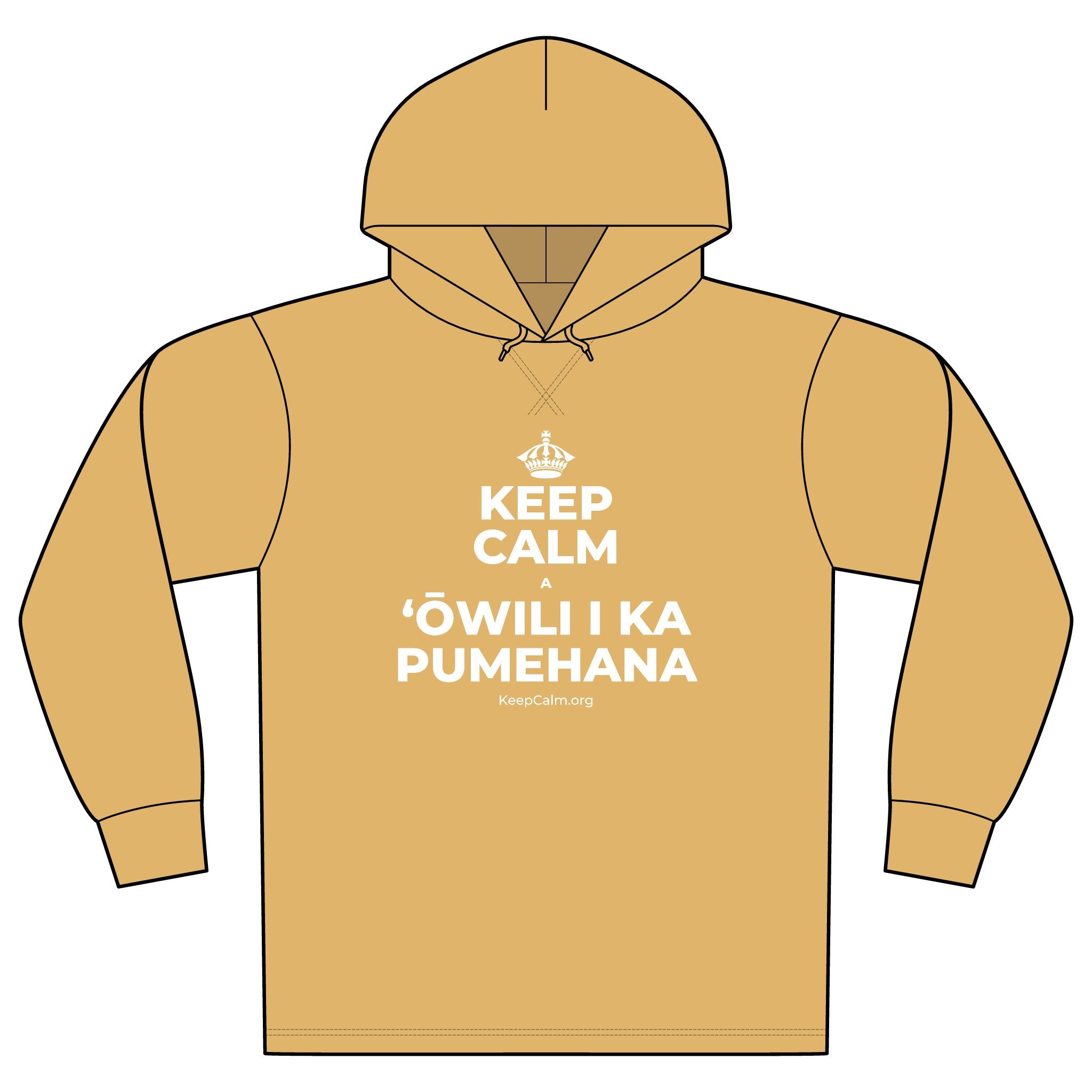 KEEP CALM A ʻŌWILI I KA PUMEHANA Organic Hoodie Tee