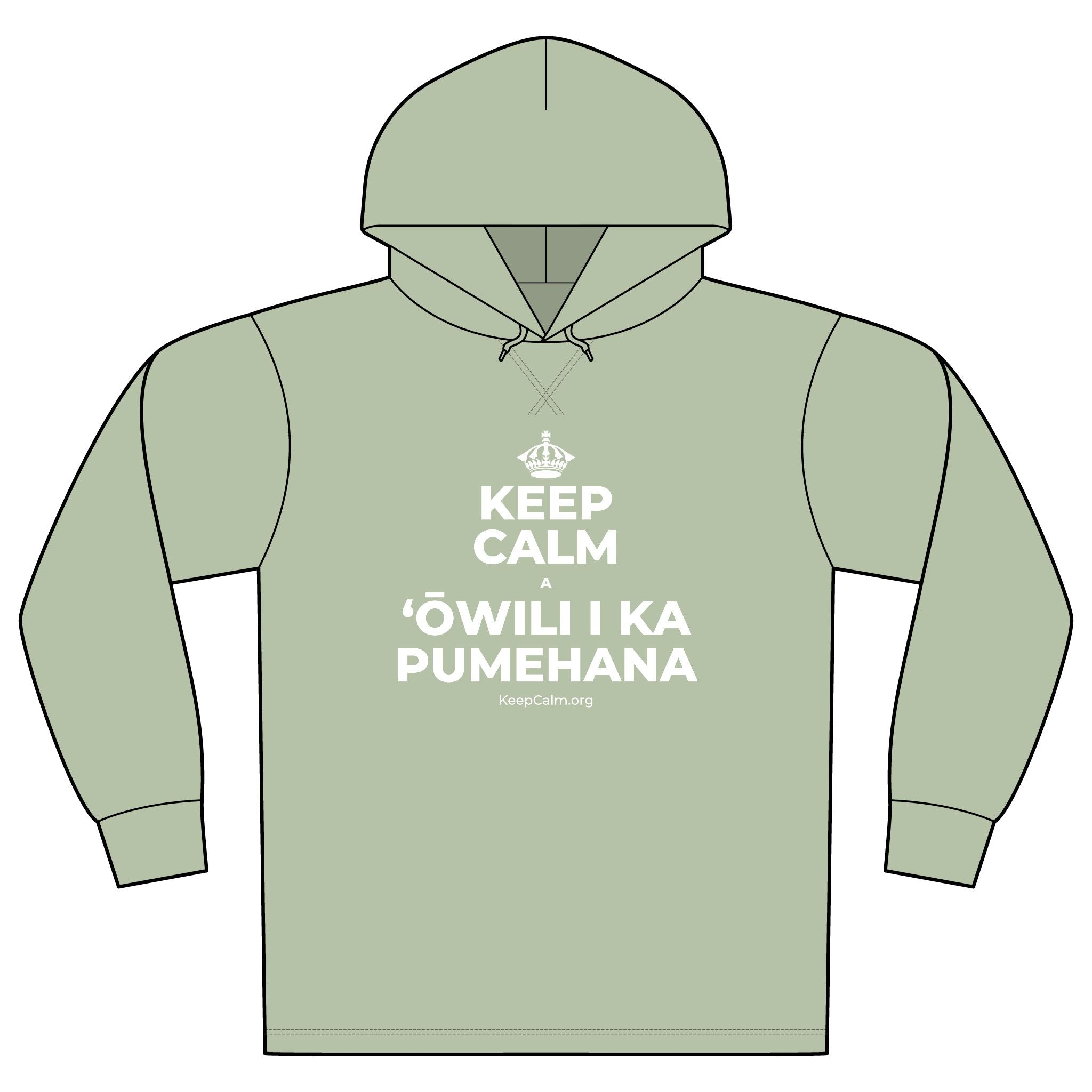 KEEP CALM A ʻŌWILI I KA PUMEHANA Organic Hoodie Tee