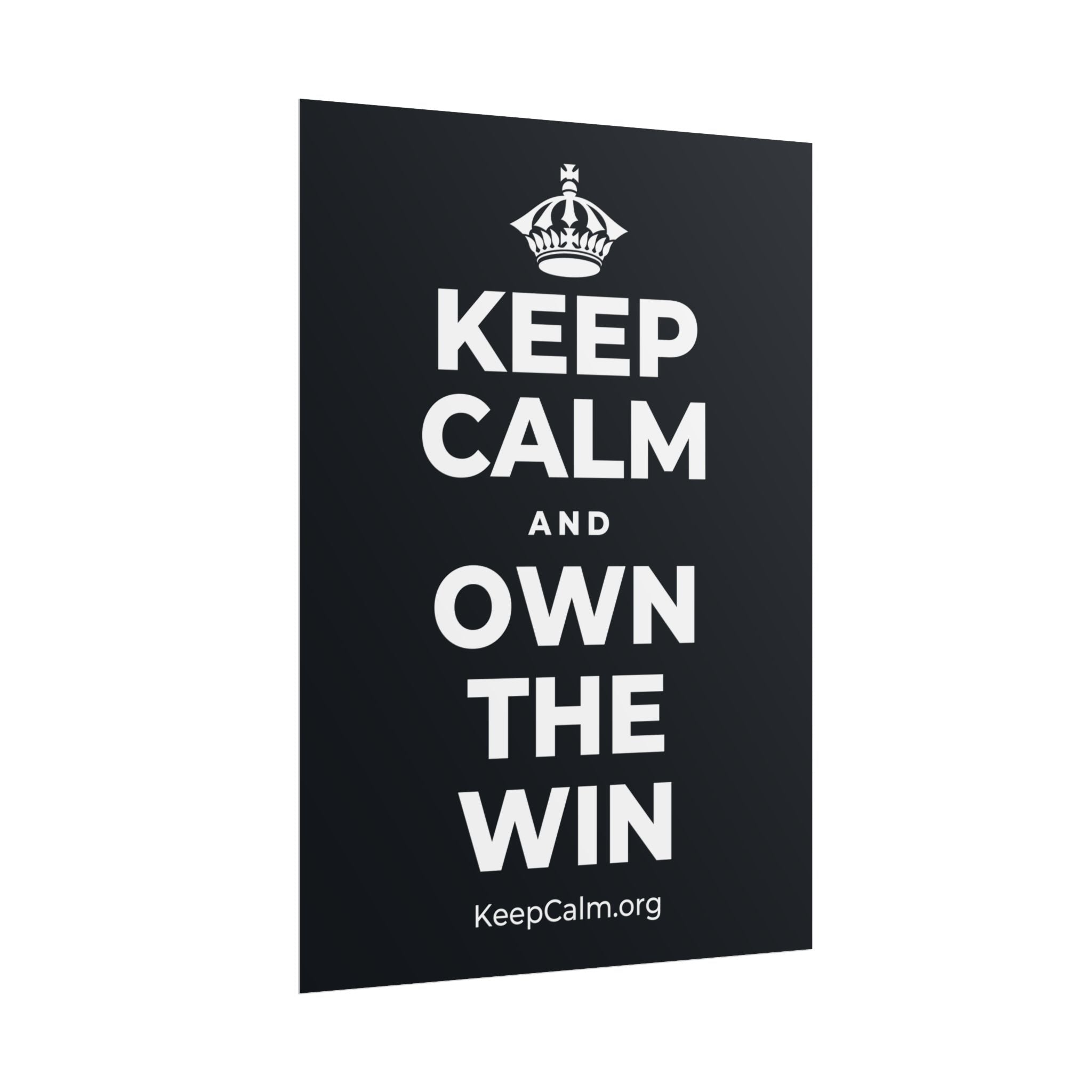 KEEP CALM AND OWN THE WIN Poster (Dark)