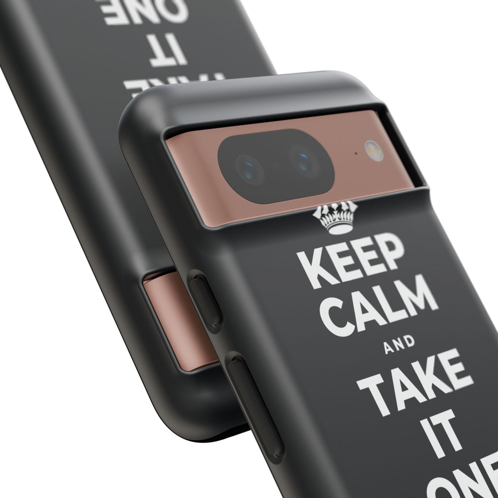 KEEP CALM AND TAKE IT ONE DAY AT A TIME Phone Case (Dark)