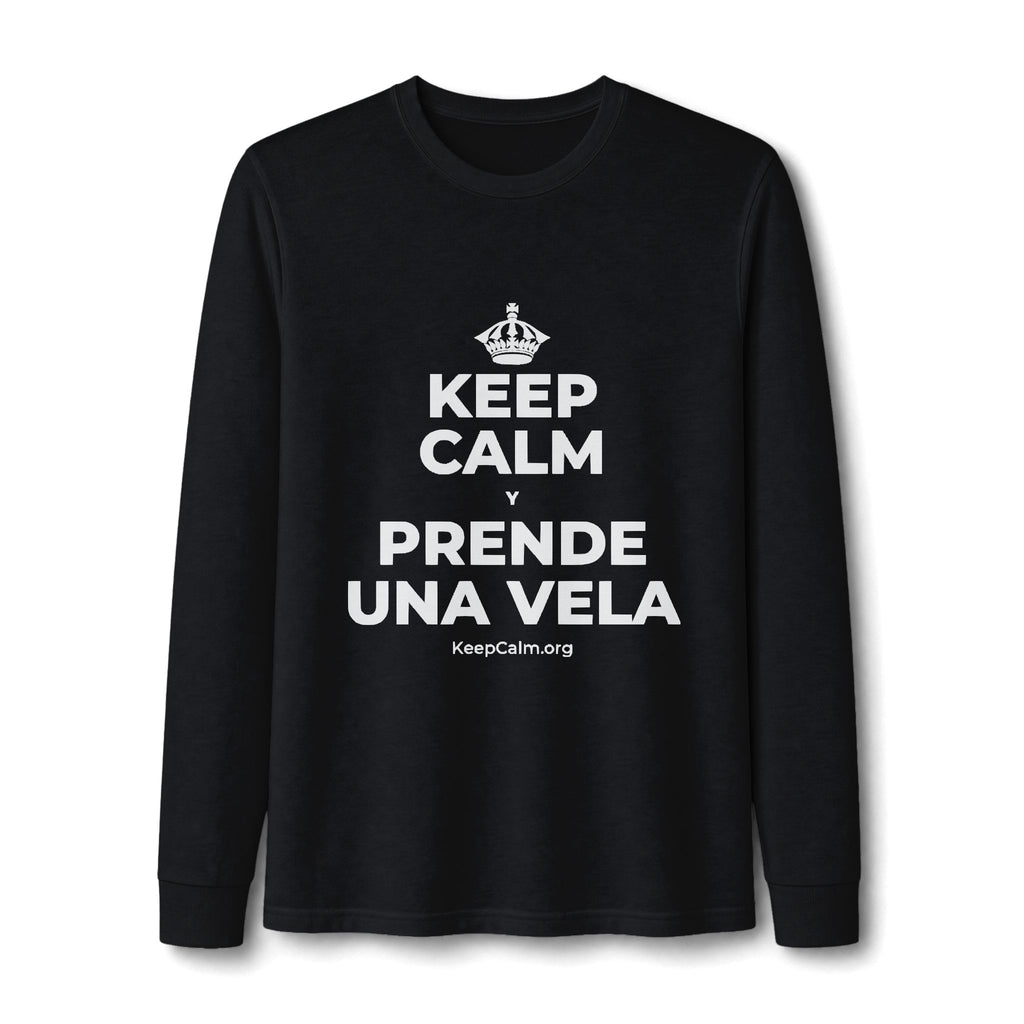 KEEP CALM Y PRENDE UNA VELA Long Sleeve Tee