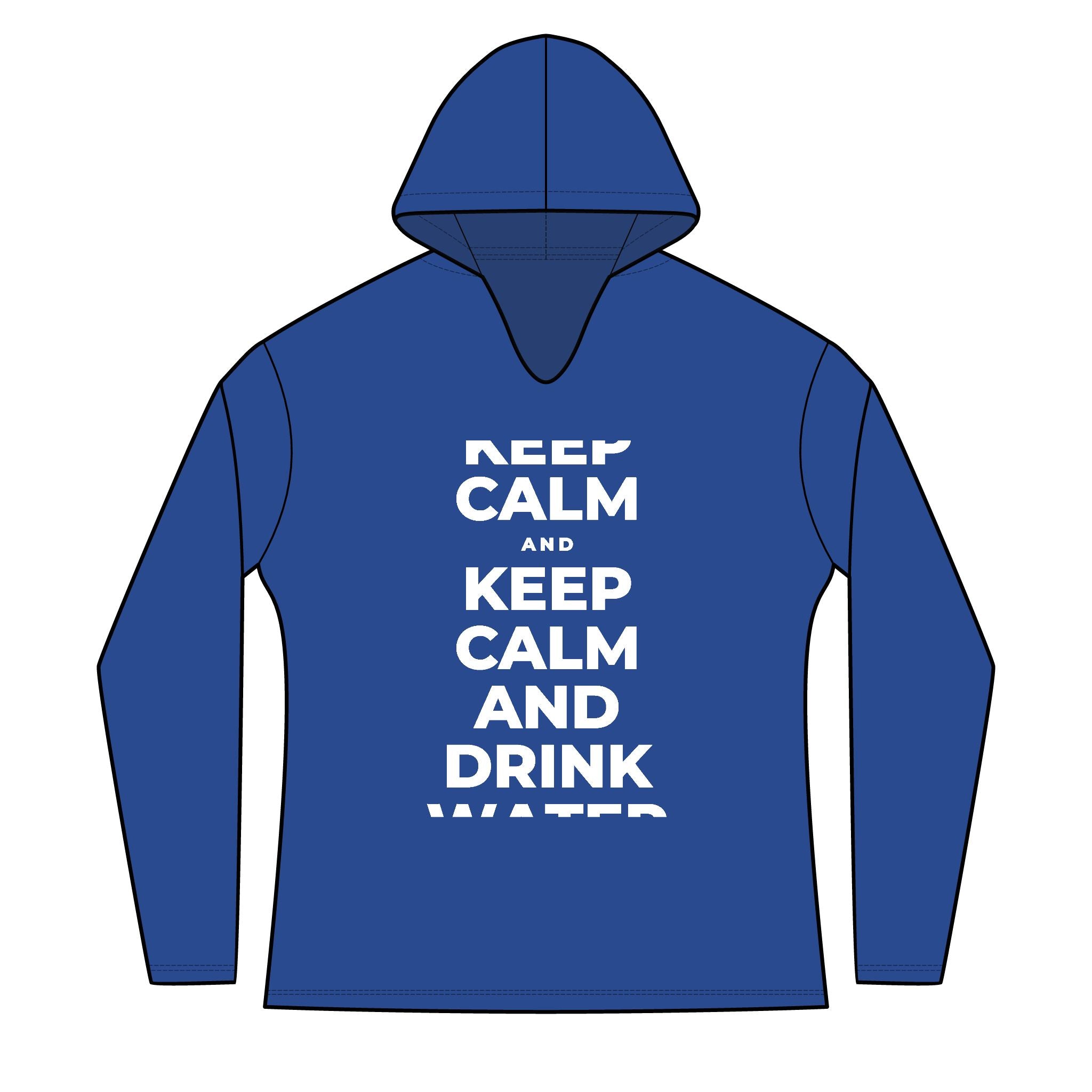 KEEP CALM AND DRINK WATER Women's Long Sleeve Hoodie