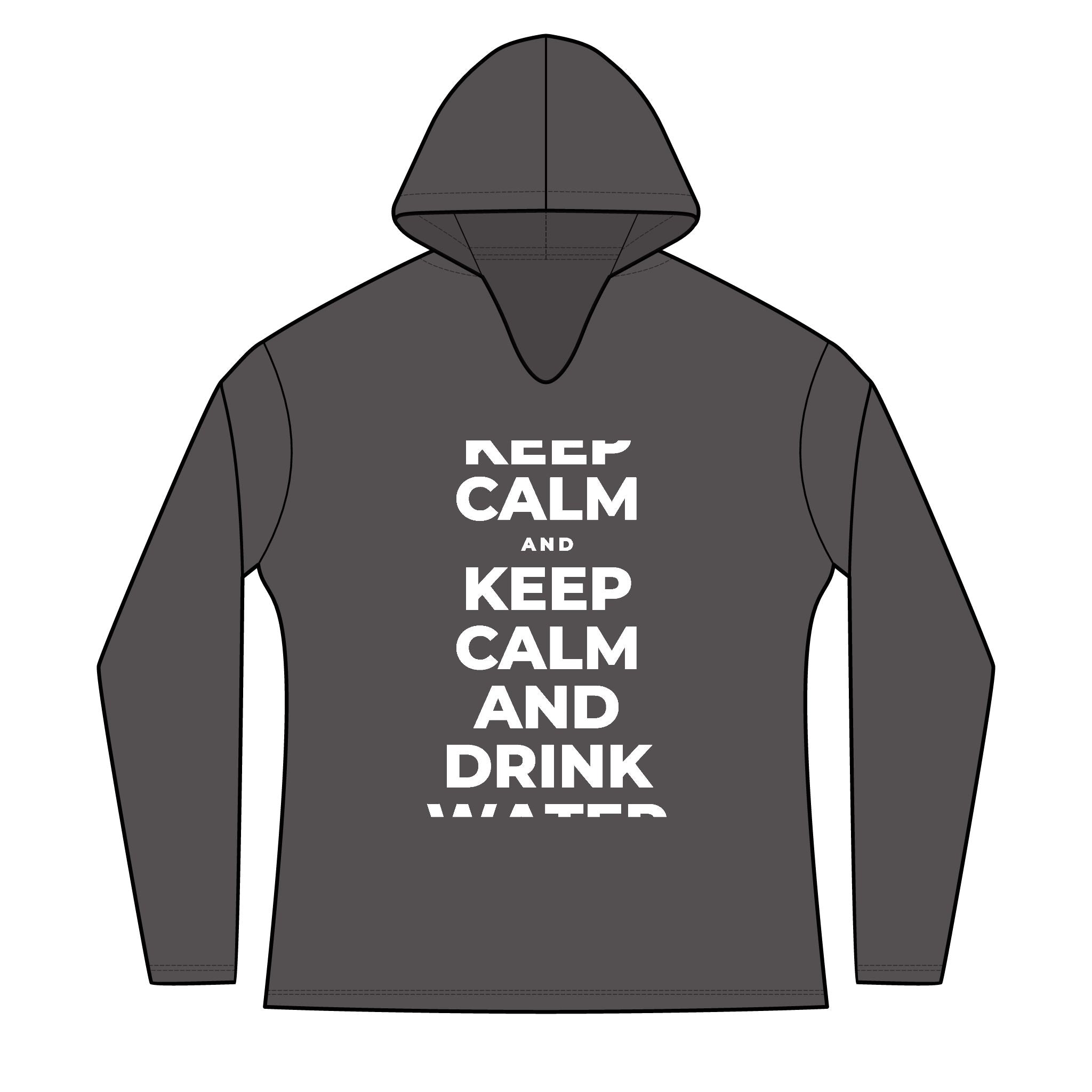 KEEP CALM AND DRINK WATER Women's Long Sleeve Hoodie