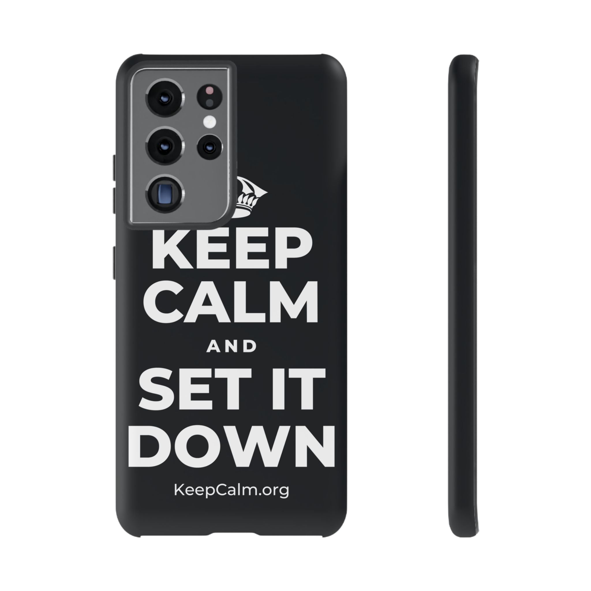 KEEP CALM AND SET IT DOWN Phone Case (Dark)