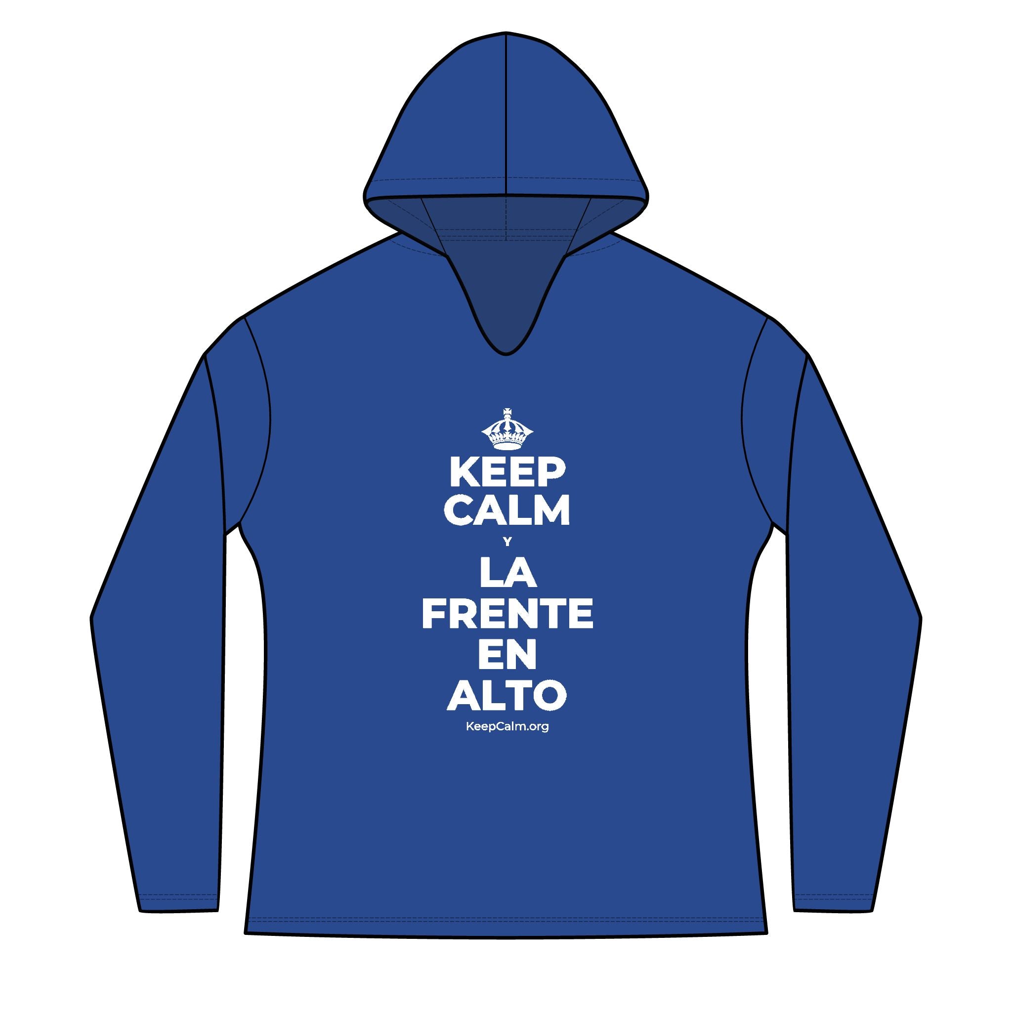 KEEP CALM Y LA FRENTE EN ALTO Women's Long Sleeve Hoodie