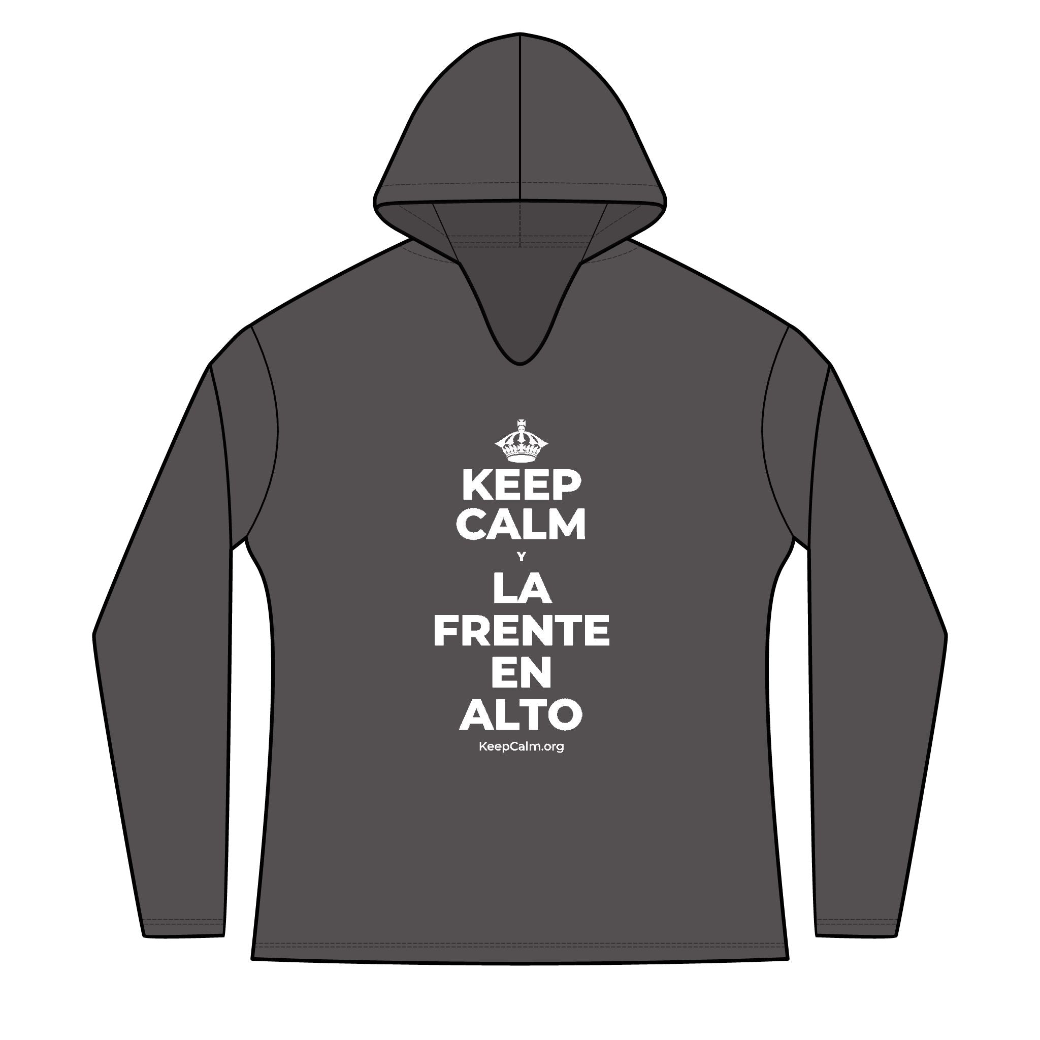 KEEP CALM Y LA FRENTE EN ALTO Women's Long Sleeve Hoodie
