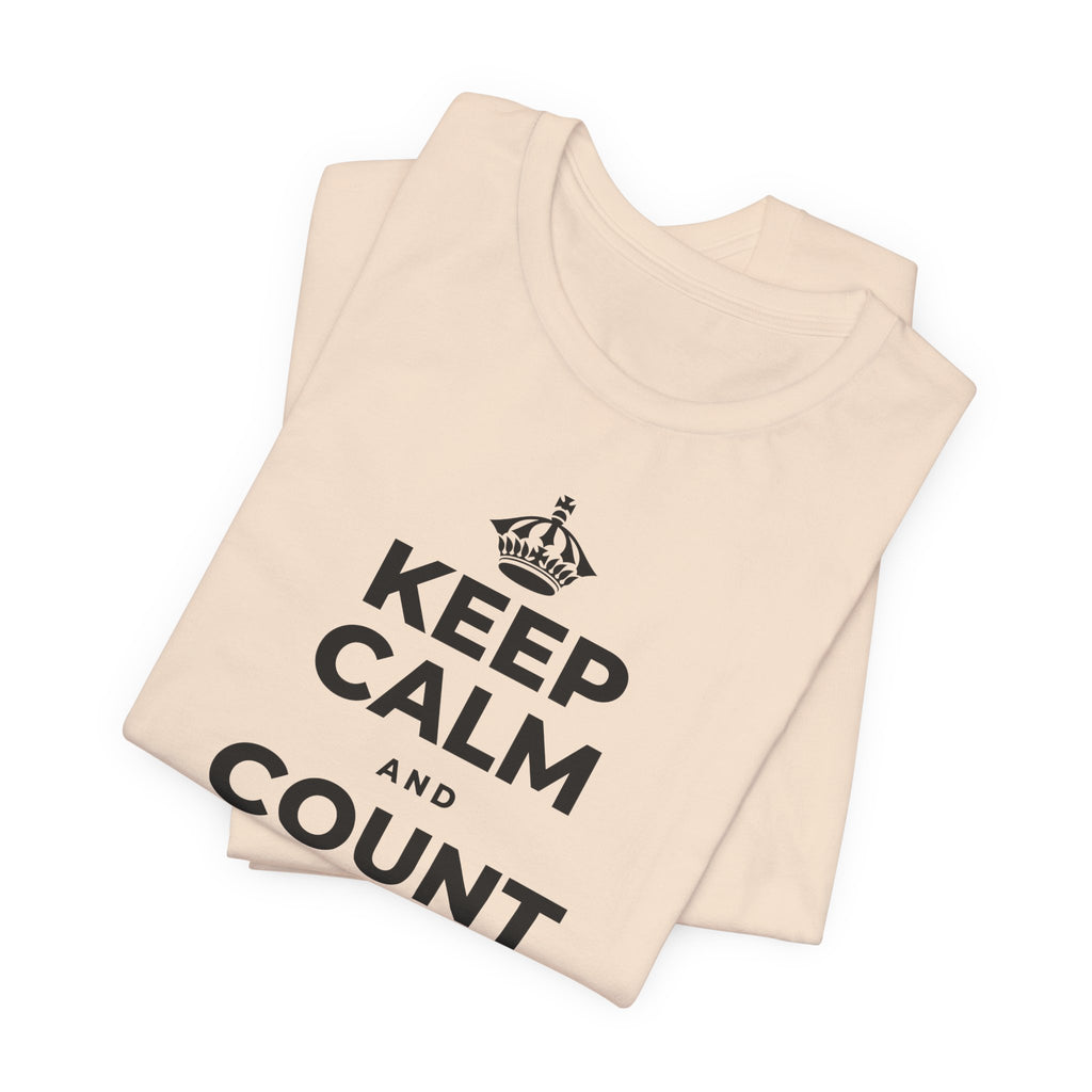 KEEP CALM AND COUNT YOUR SLOW BREATHS T-Shirt (Soft Cream–Heather Mauve)