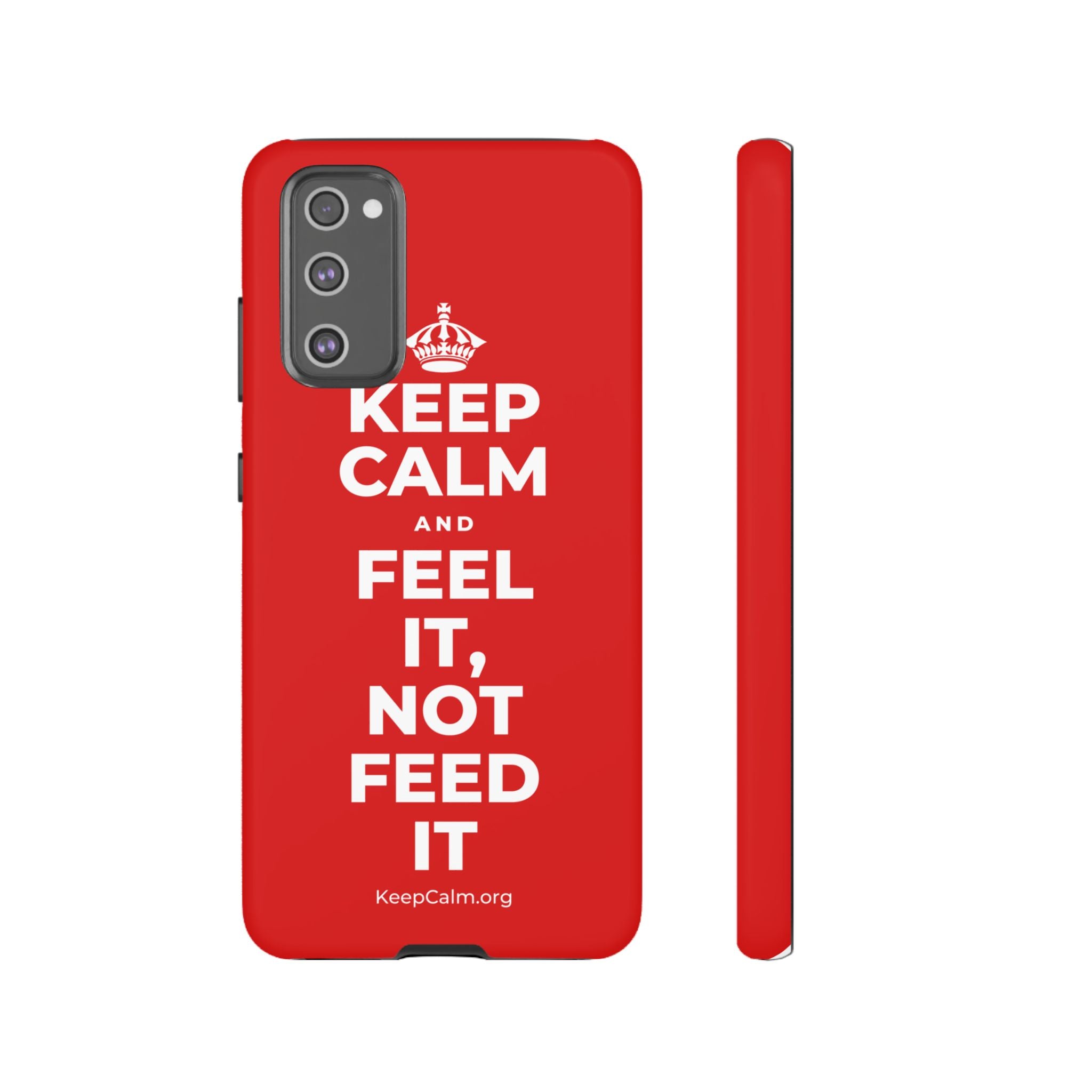 KEEP CALM AND FEEL IT, NOT FEED IT Phone Case