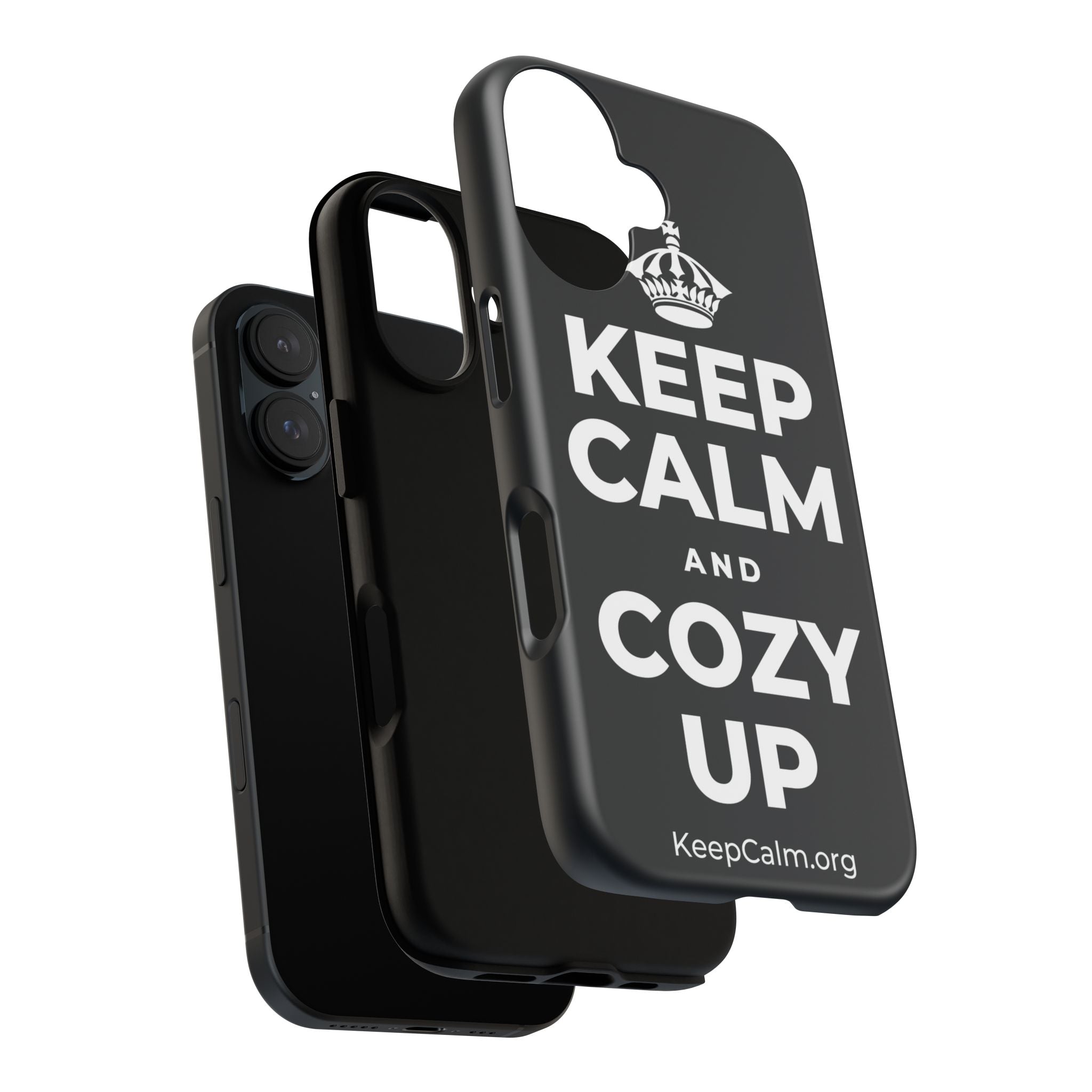 KEEP CALM AND COZY UP Phone Case (Dark)