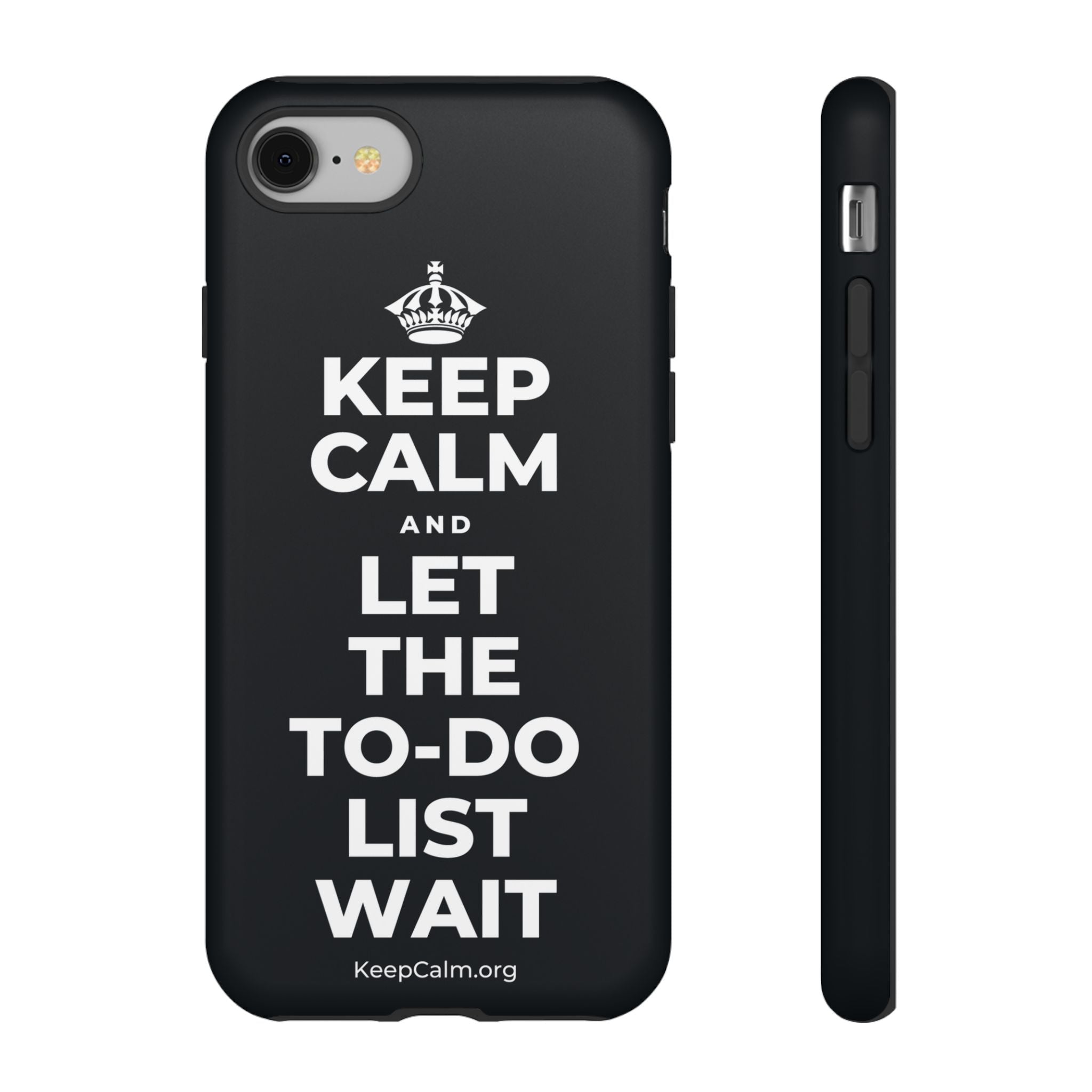 KEEP CALM AND LET THE TO-DO LIST WAIT Phone Case (Dark)