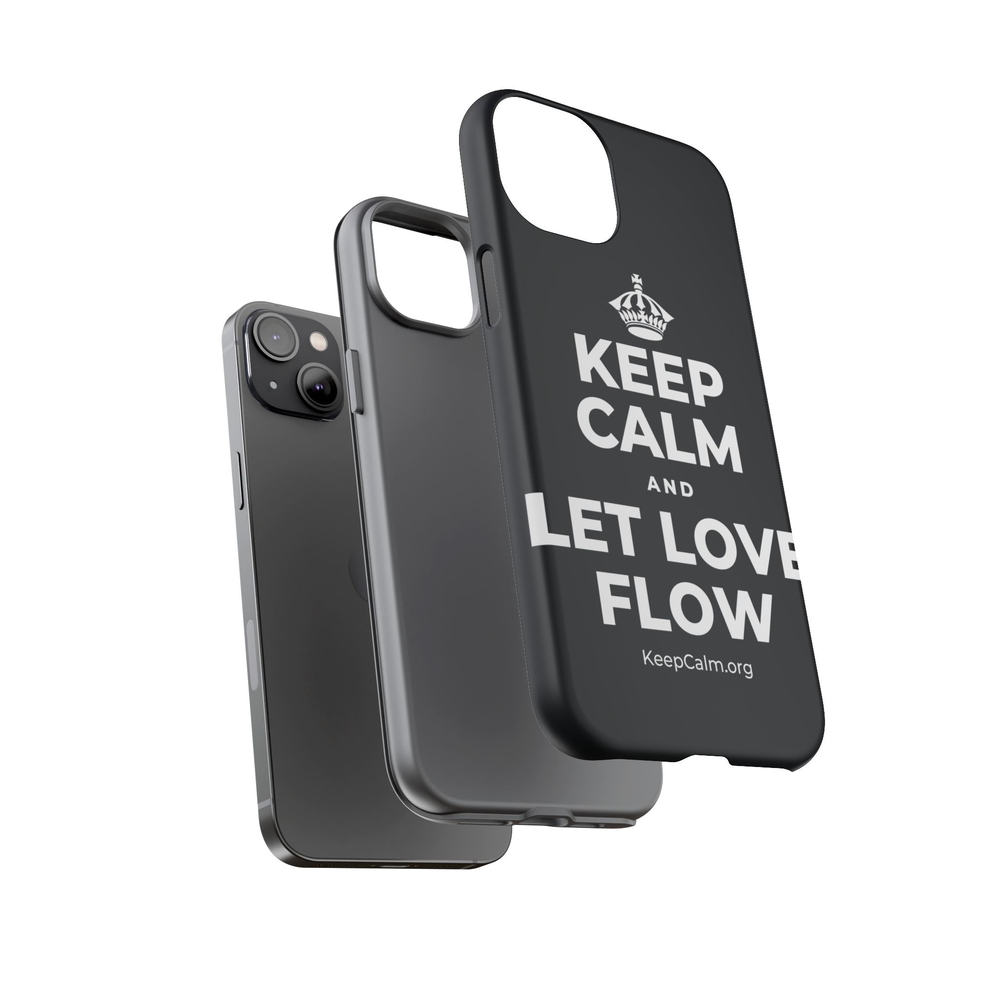 KEEP CALM AND LET LOVE FLOW Phone Case (Dark)