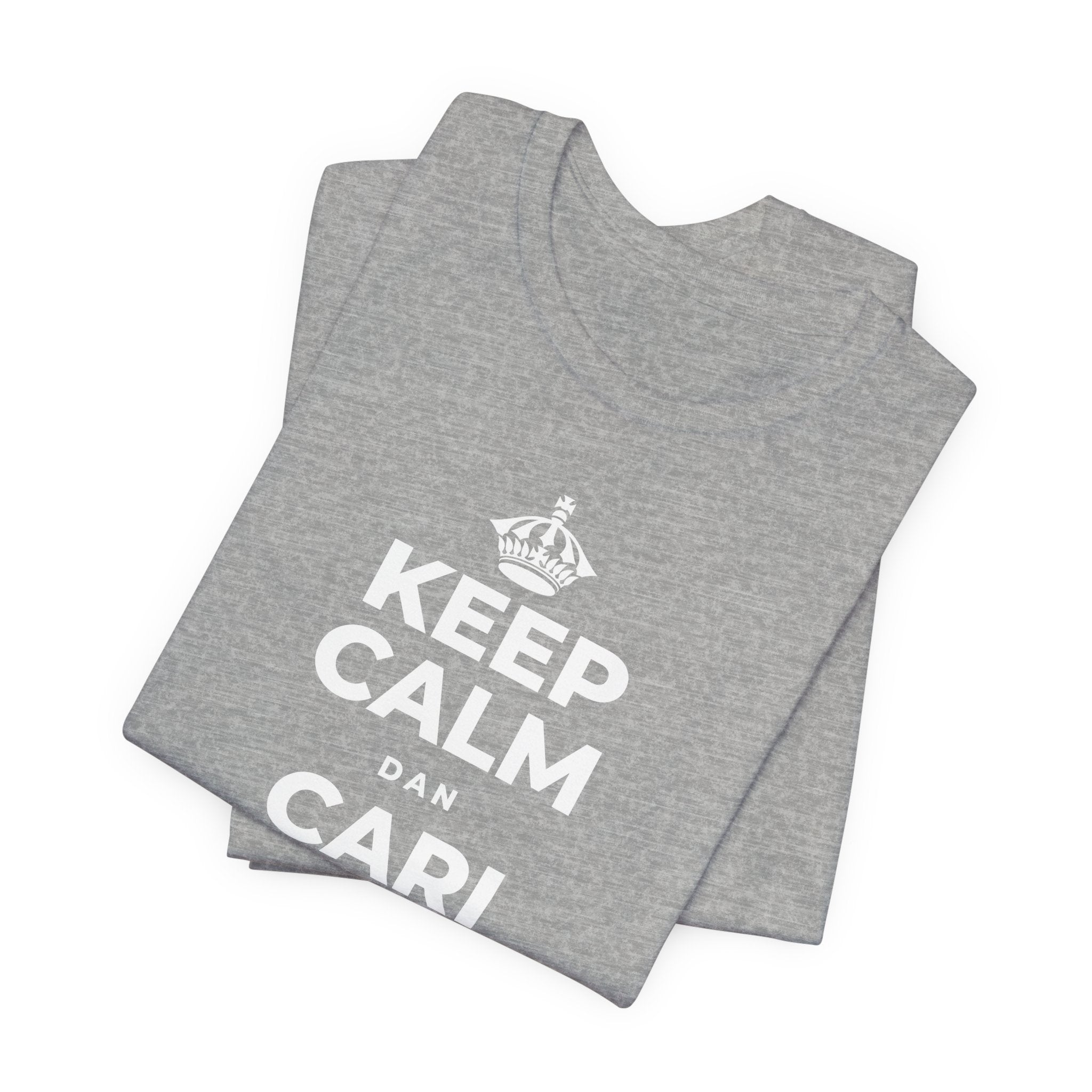 KEEP CALM DAN CARI HANGAT DI HAL KECIL T-Shirt (White–Asphalt)