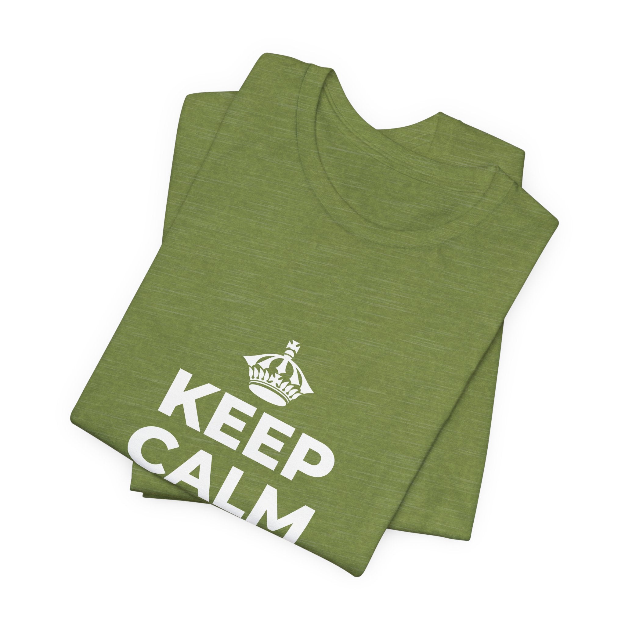 KEEP CALM AND BREATHE T-Shirt (Baby Blue–Silver)