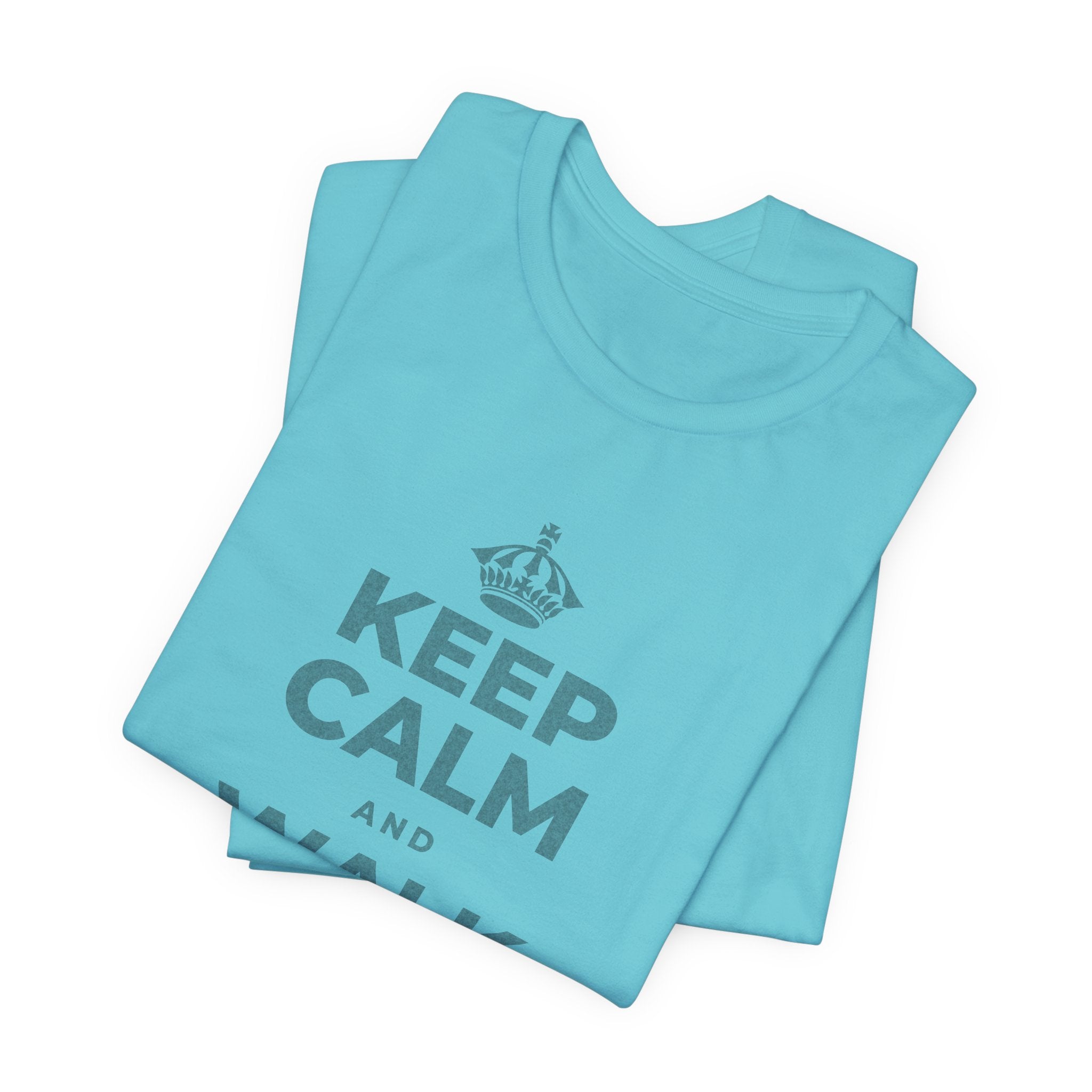 KEEP CALM AND WALK TOWARD IT T-Shirt (Soft Cream–Heather Mauve)